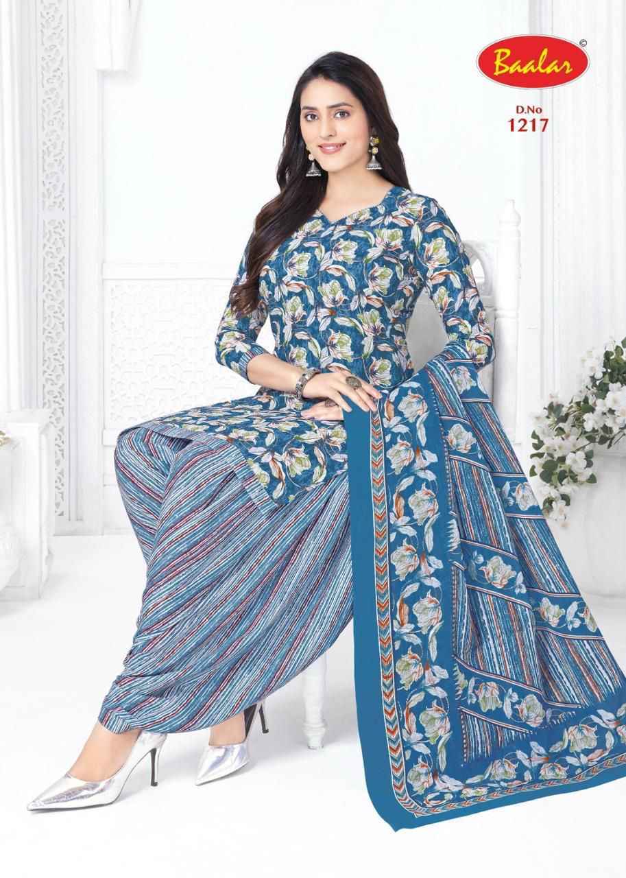 Baalar Crystal patiyala Vol 12 Cotton Wholesale Dress Material 15 pcs Catalogue