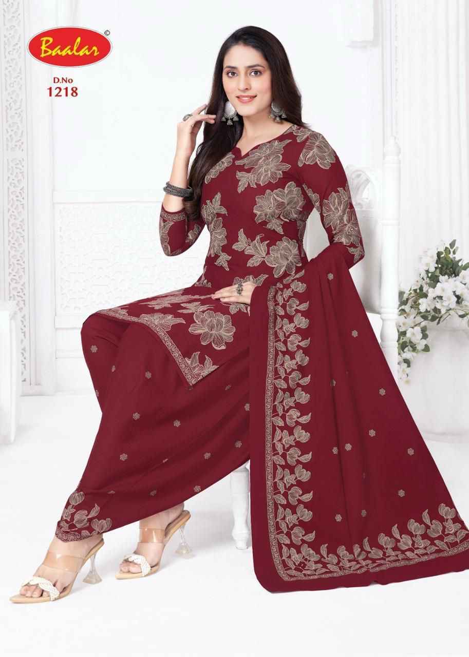 Baalar Crystal patiyala Vol 12 Cotton Wholesale Dress Material 15 pcs Catalogue