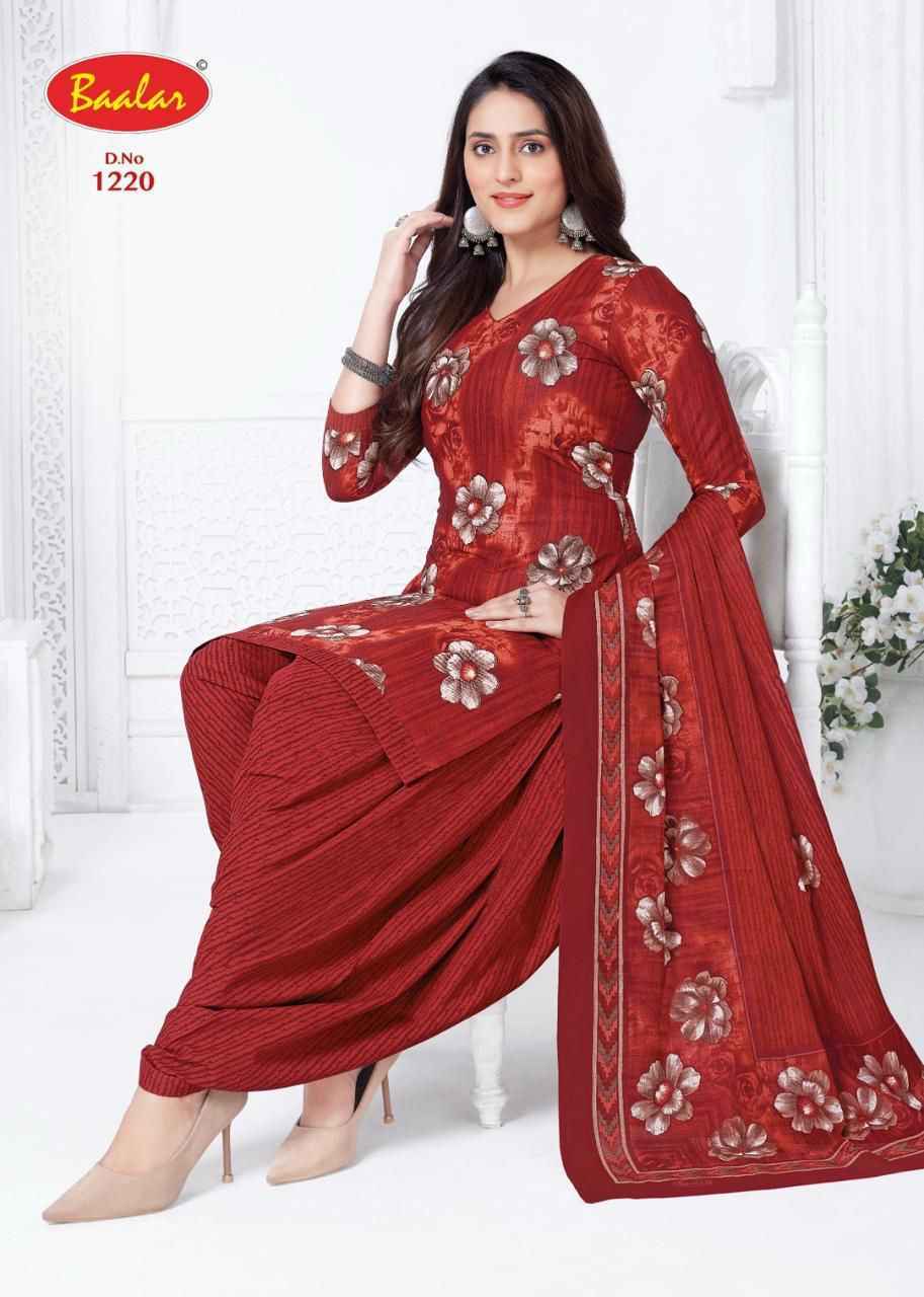 Baalar Crystal patiyala Vol 12 Cotton Wholesale Dress Material 15 pcs Catalogue
