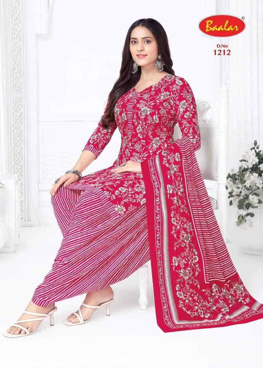 Baalar Crystal patiyala Vol 12 Cotton Wholesale Dress Material 15 pcs Catalogue