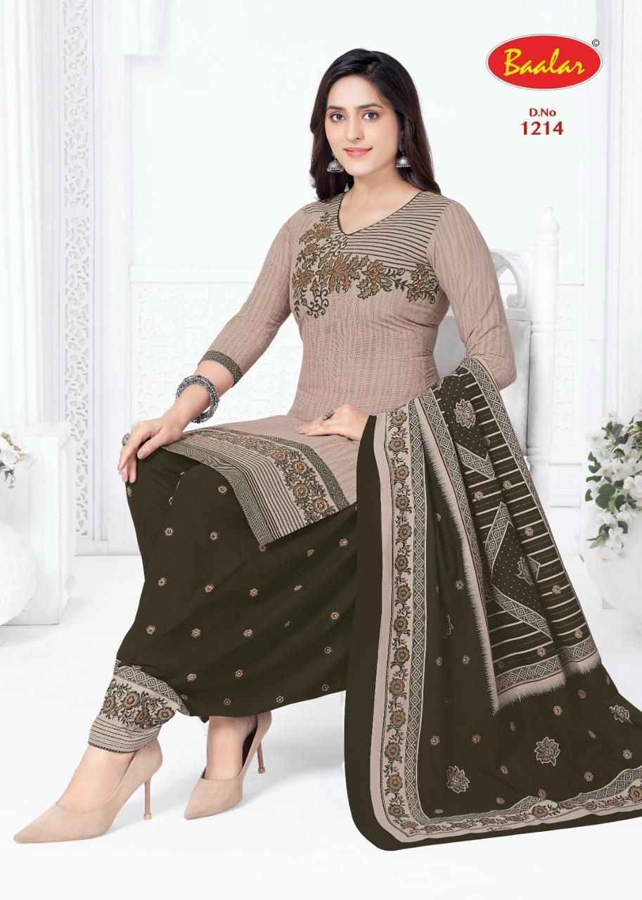 Baalar Crystal patiyala Vol 12 Cotton Wholesale Dress Material 15 pcs Catalogue