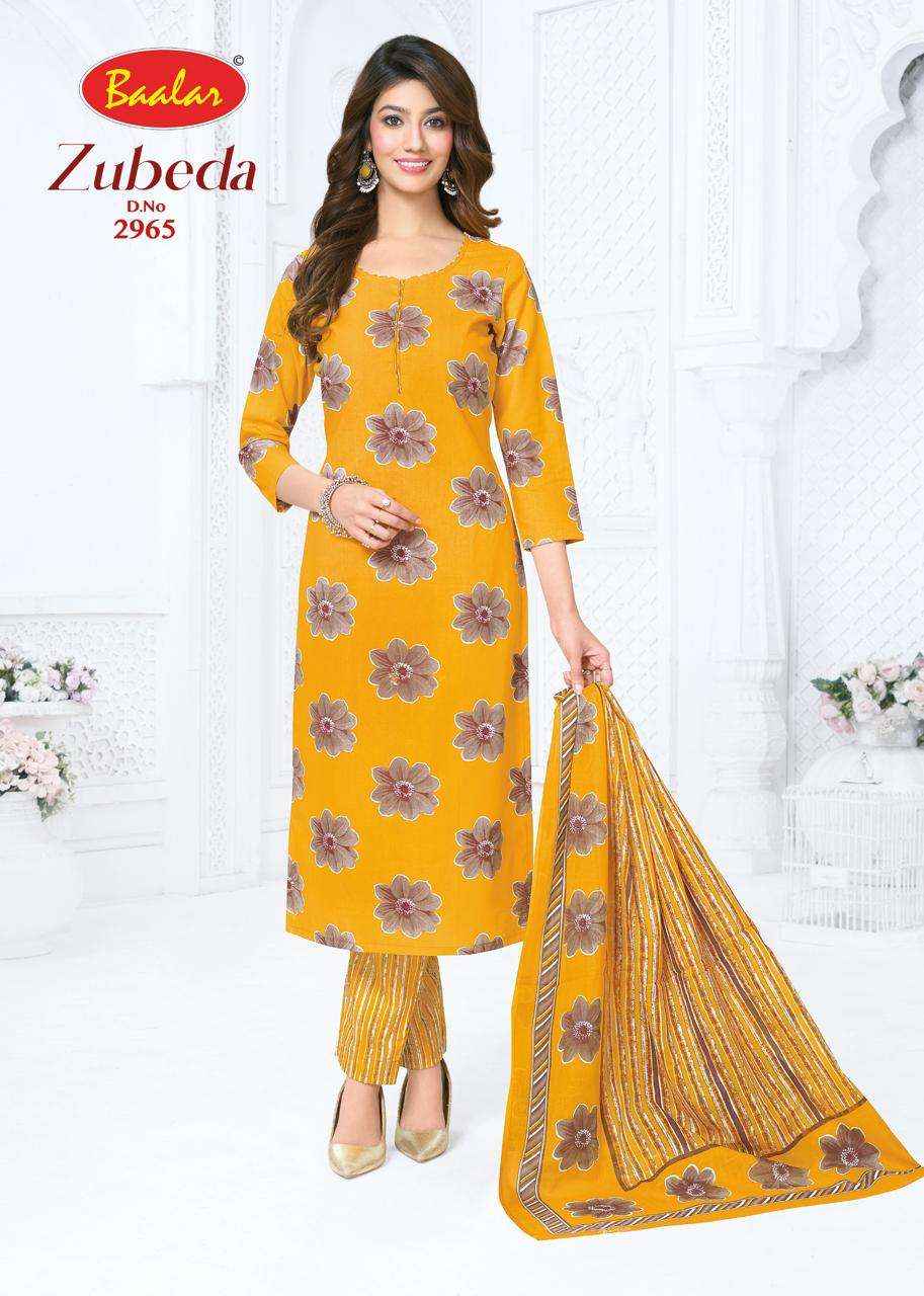 Baalar Zubeda Vol 29 Pure Cotton Dress Material Wholesale Collection ( 15 Pcs Catalog )