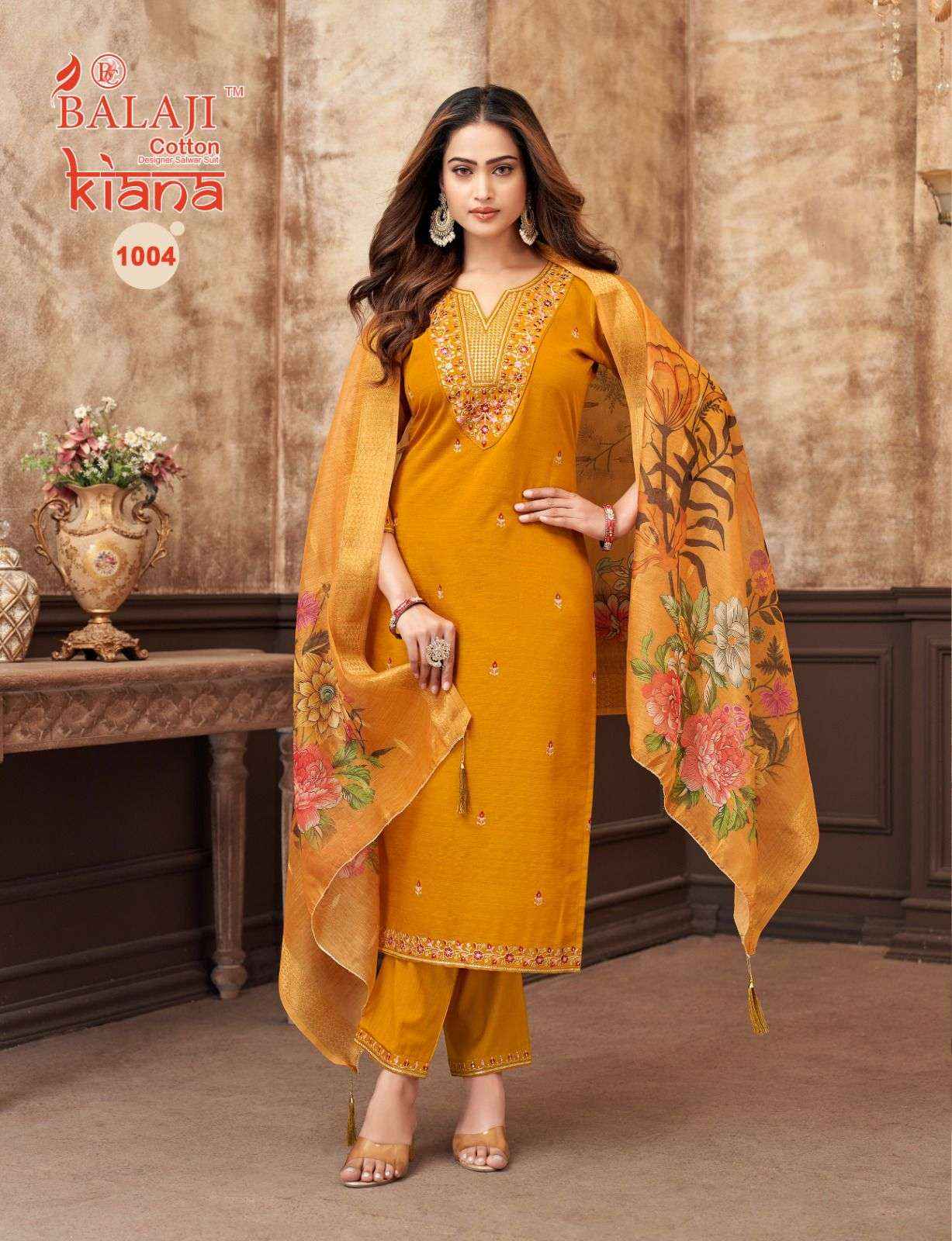 Balaji Cotton Kiana Premium Wear Kurti Pant Dupatta Set Dress Collection ( 8 Pcs Catalog )