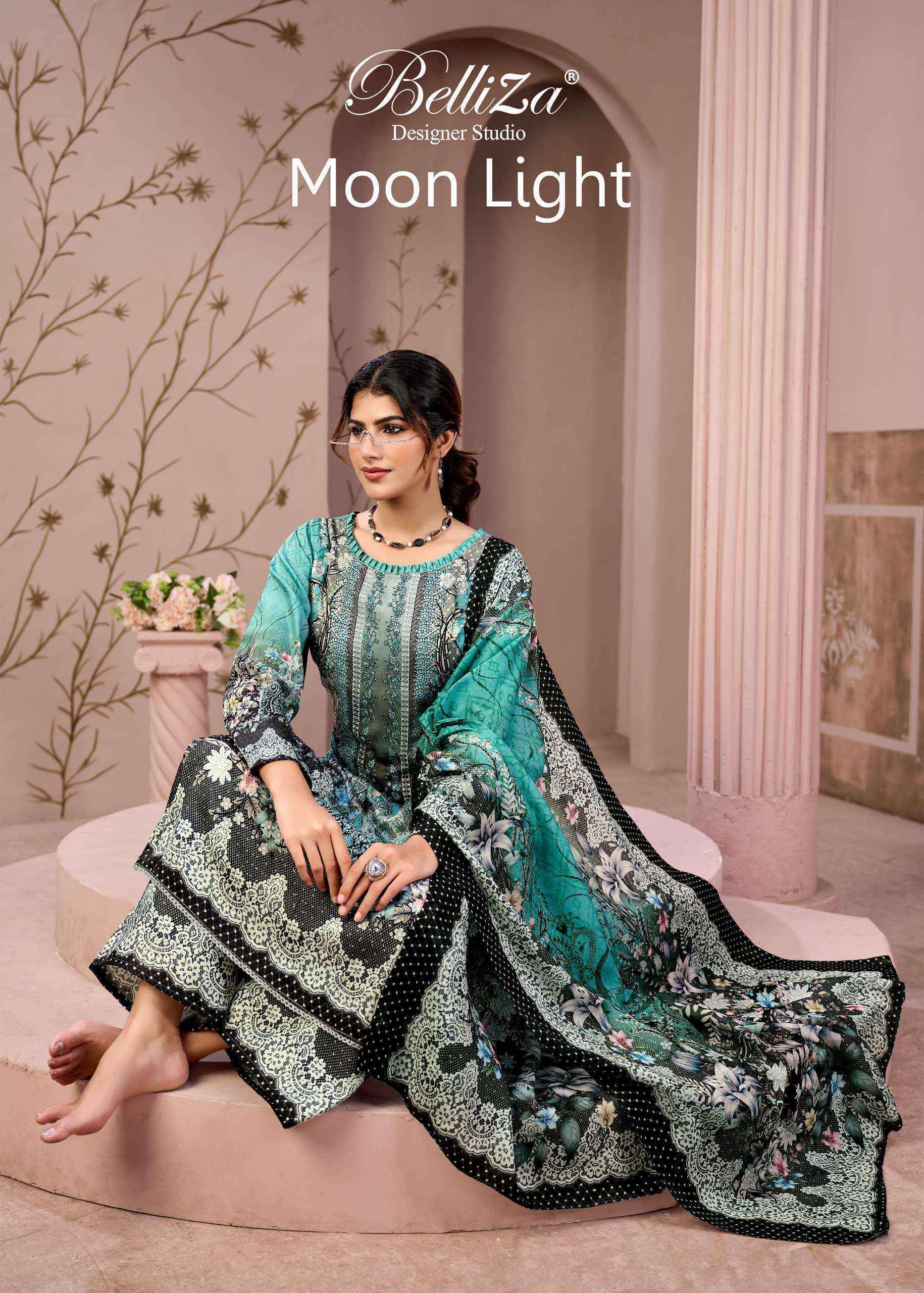 Belliza Moon Light Jam Cotton Dress Material Wholesale Price ( 4 pcs Cataloge )