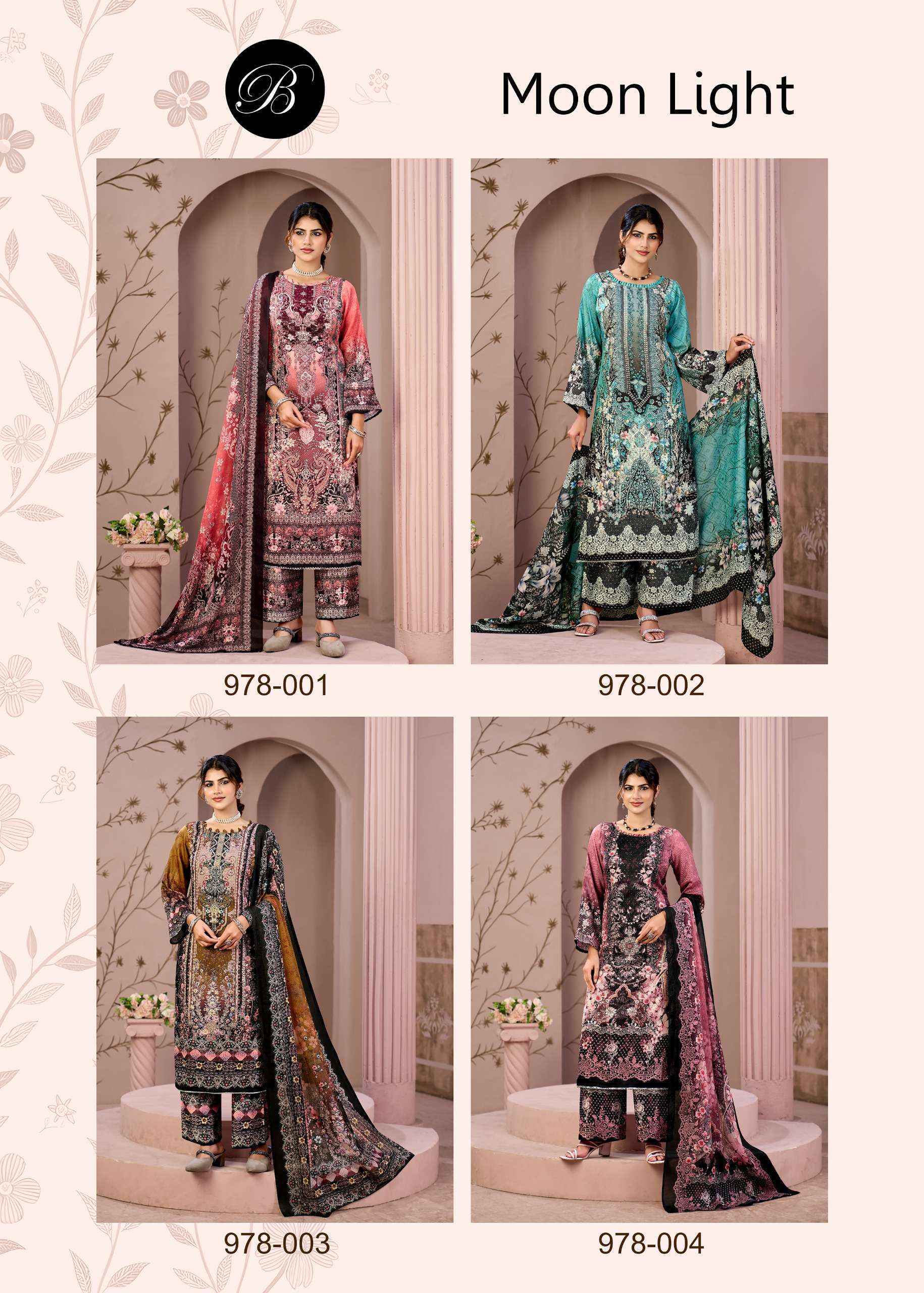 Belliza Moon Light Jam Cotton Dress Material Wholesale Price ( 4 pcs Cataloge )
