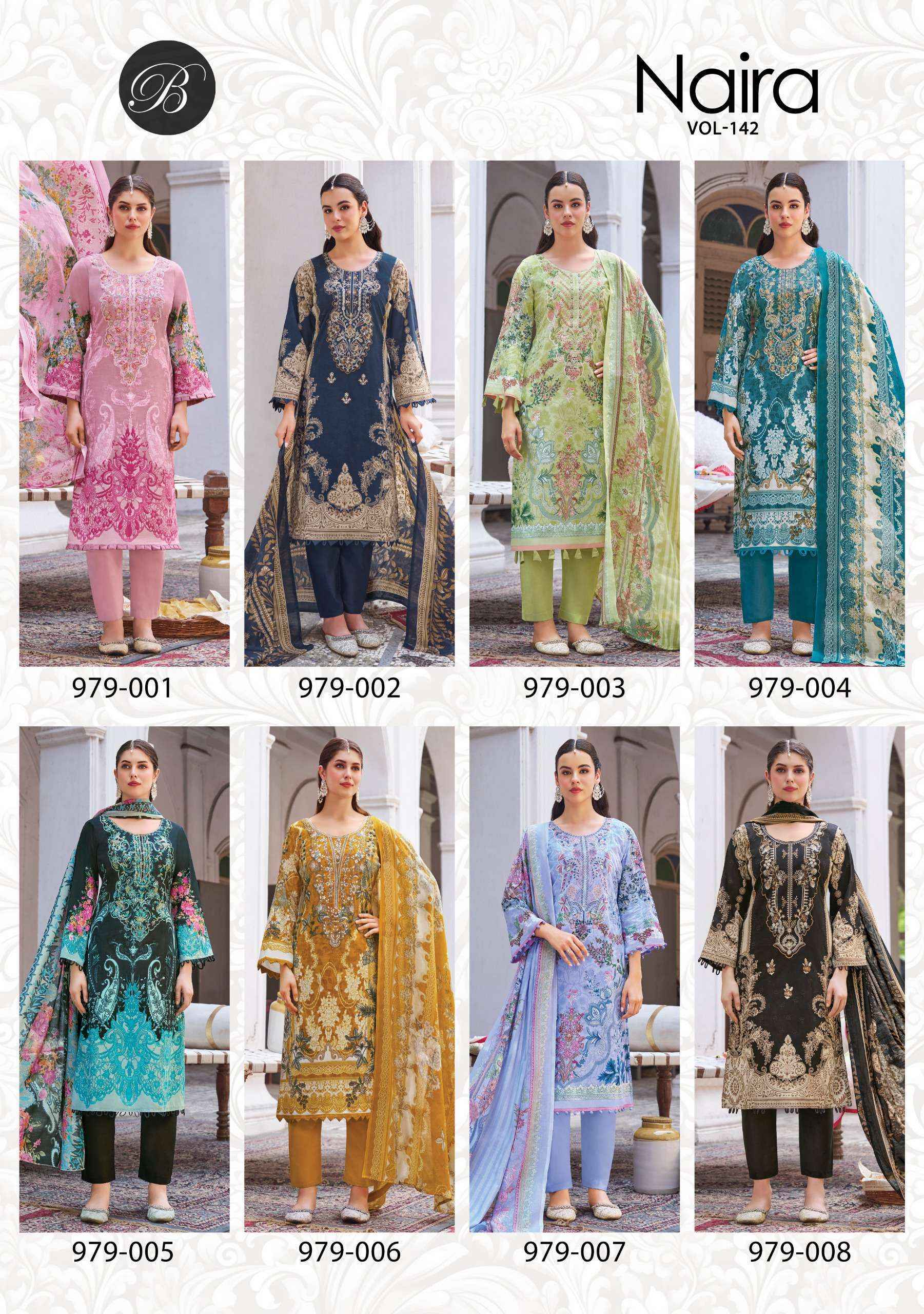 Belliza Naira Vol 142 Cotton Dress Material Wholesale Collection ( 8 Pcs Catalog )