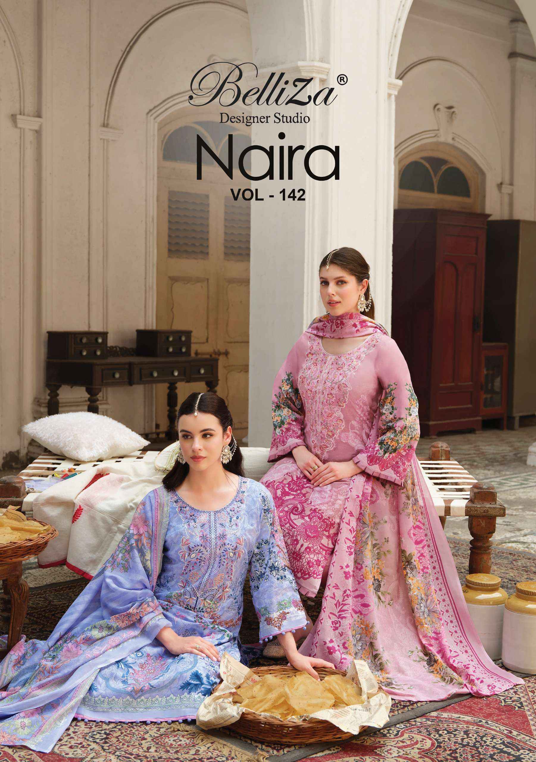 Belliza Naira Vol 142 Cotton Dress Material Wholesale Collection ( 8 Pcs Catalog )