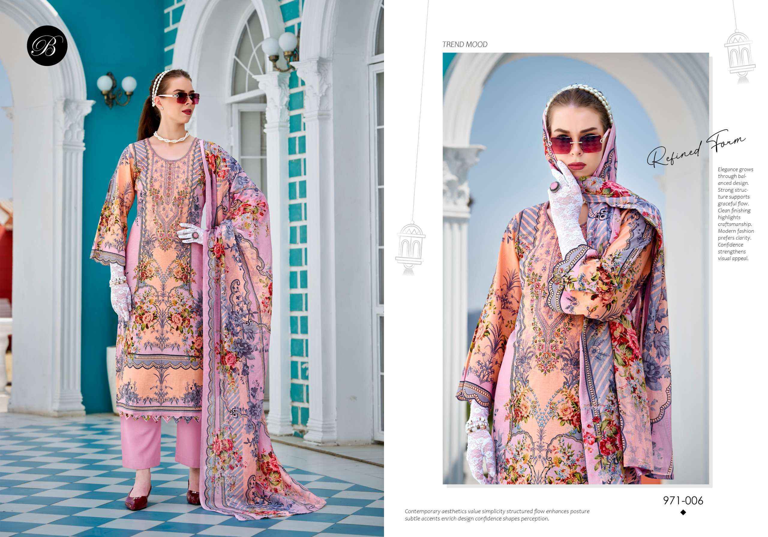 Belliza Riwayat Vol 17 Viscose Rayon Dress Material Wholesale Price ( 8 pcs Catalogue )