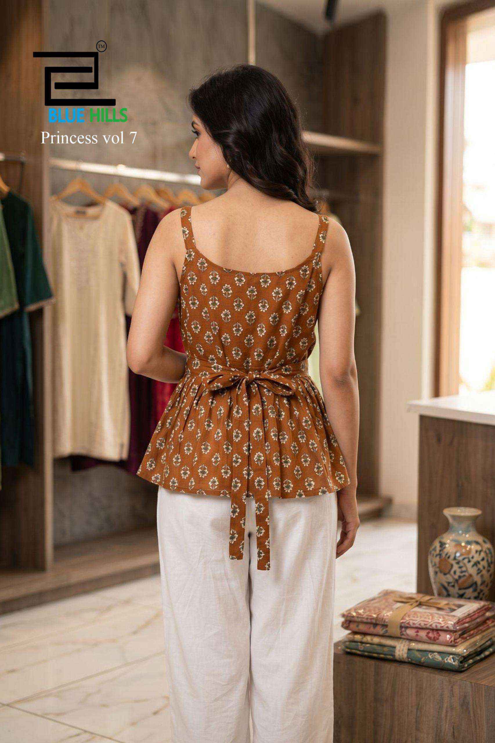 Blue Hills Princess Vol 7 Short Cotton Tunic Collection ( 6 Pcs Catalog )