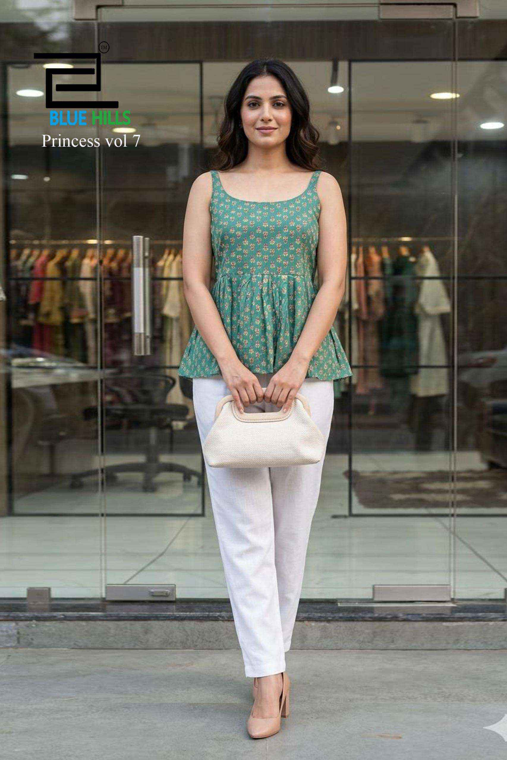 Blue Hills Princess Vol 7 Short Cotton Tunic Collection ( 6 Pcs Catalog )
