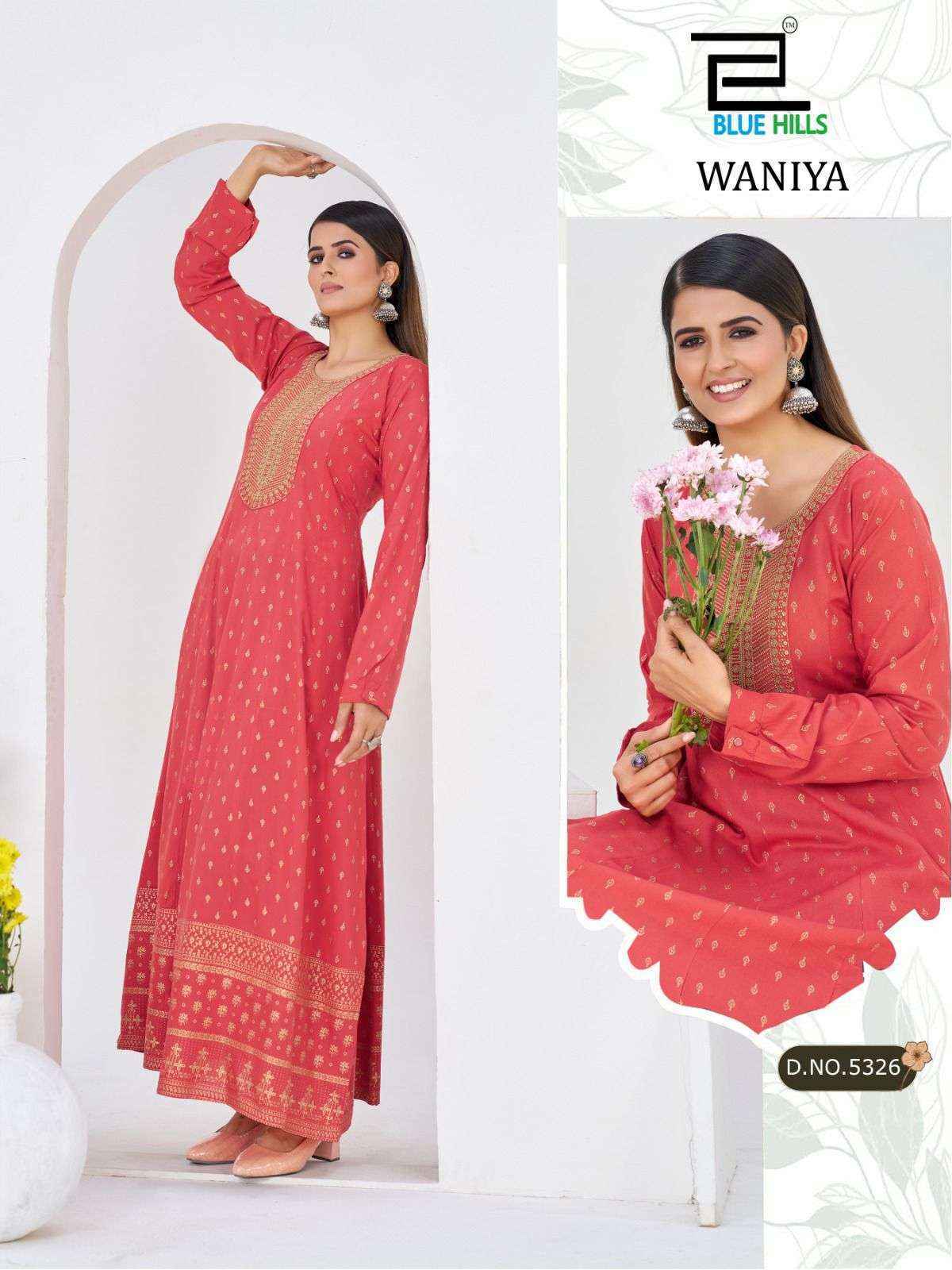 Blue Hills Waniya Rayon Gown Collection ( 6 Pcs Catalog )