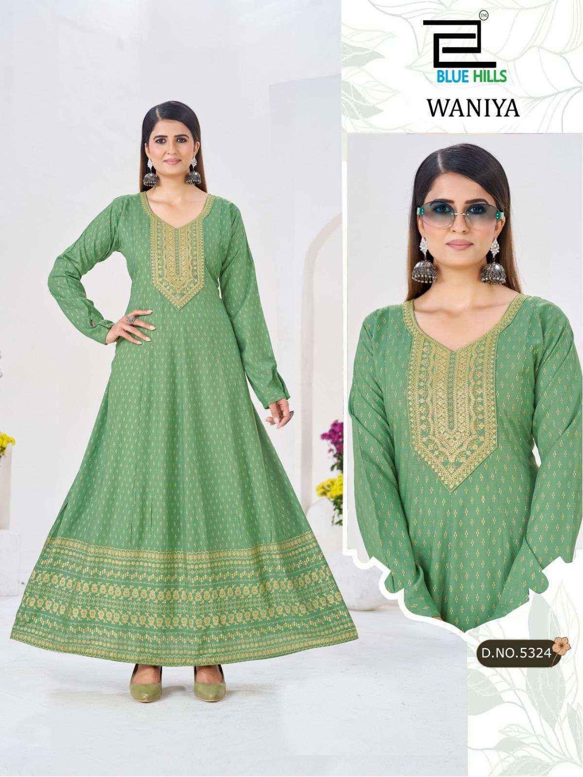 Blue Hills Waniya Rayon Gown Collection ( 6 Pcs Catalog )