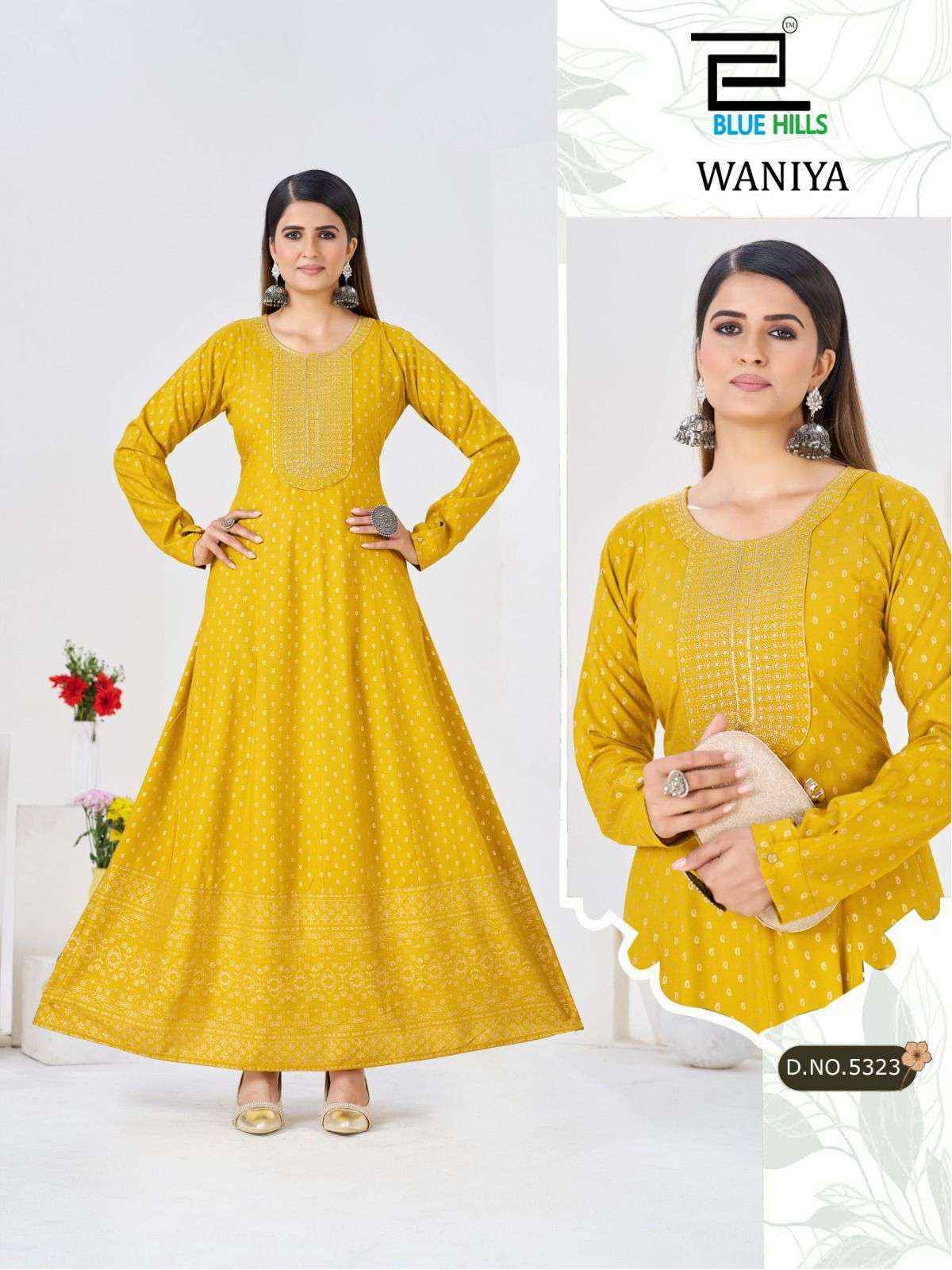 Blue Hills Waniya Rayon Gown Collection ( 6 Pcs Catalog )