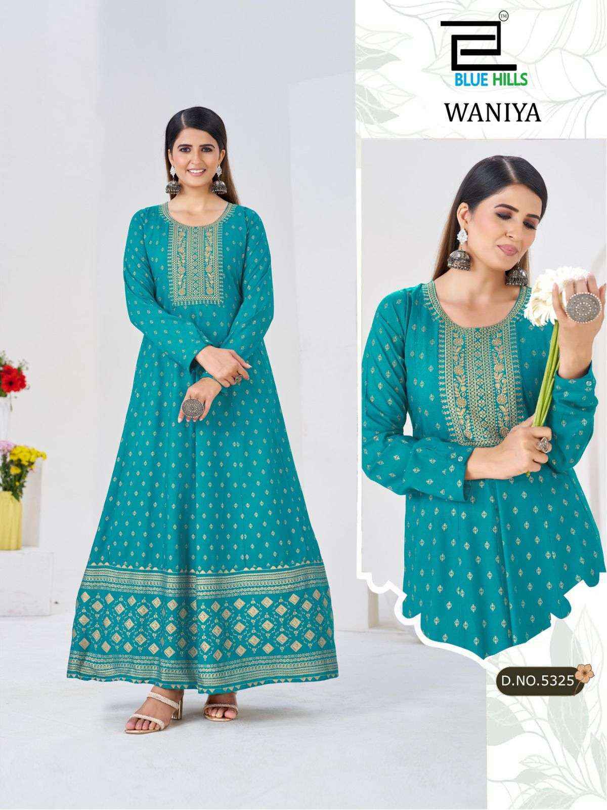 Blue Hills Waniya Rayon Gown Collection ( 6 Pcs Catalog )