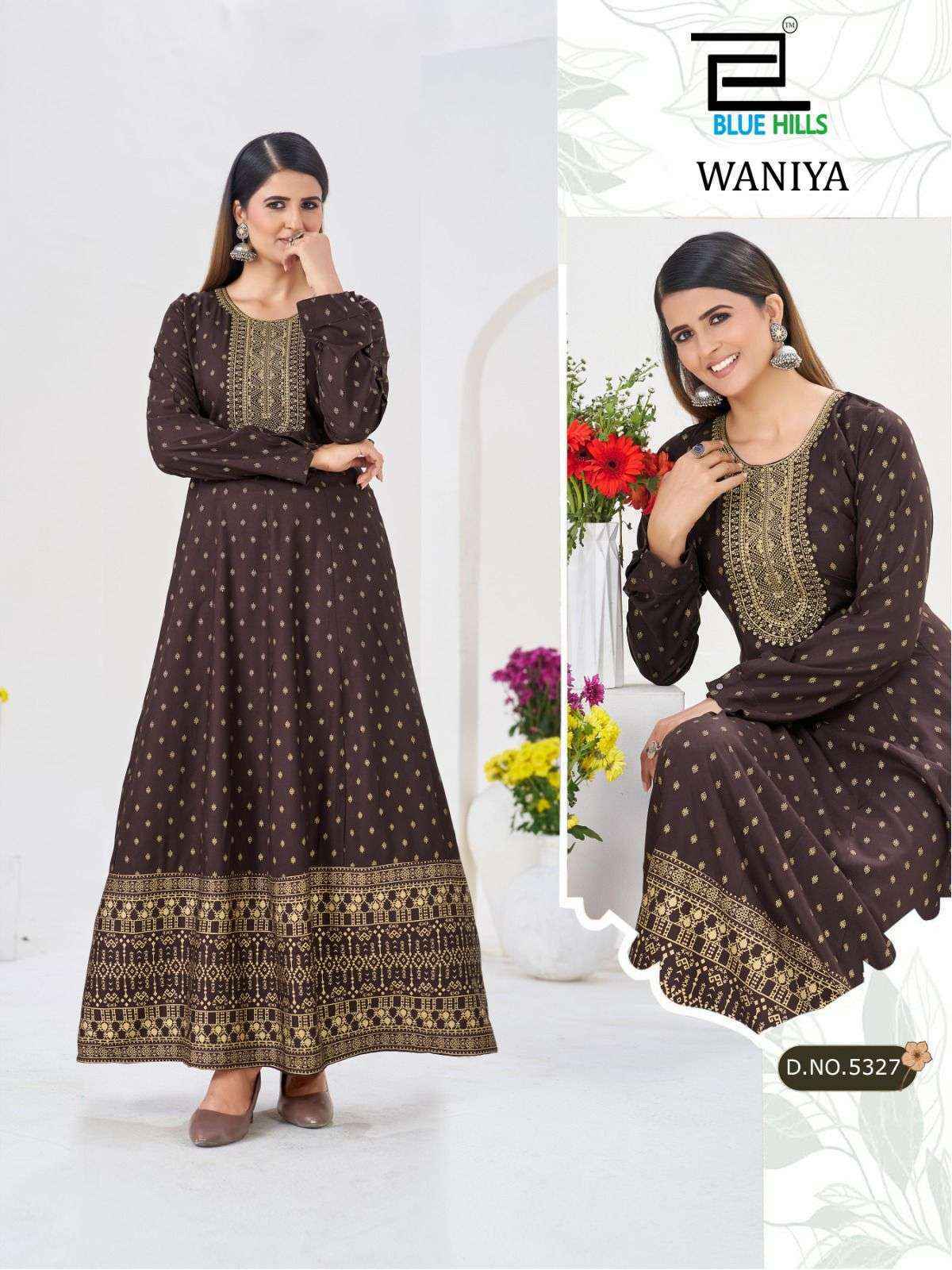 Blue Hills Waniya Rayon Gown Collection ( 6 Pcs Catalog )