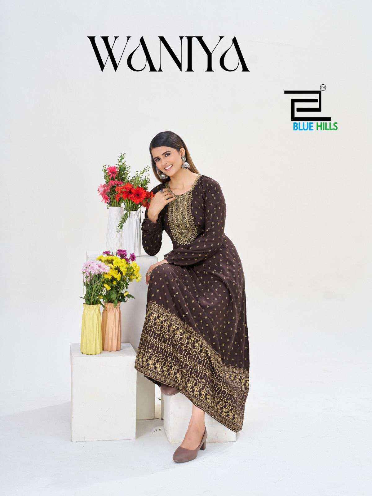 Blue Hills Waniya Rayon Gown Collection ( 6 Pcs Catalog )