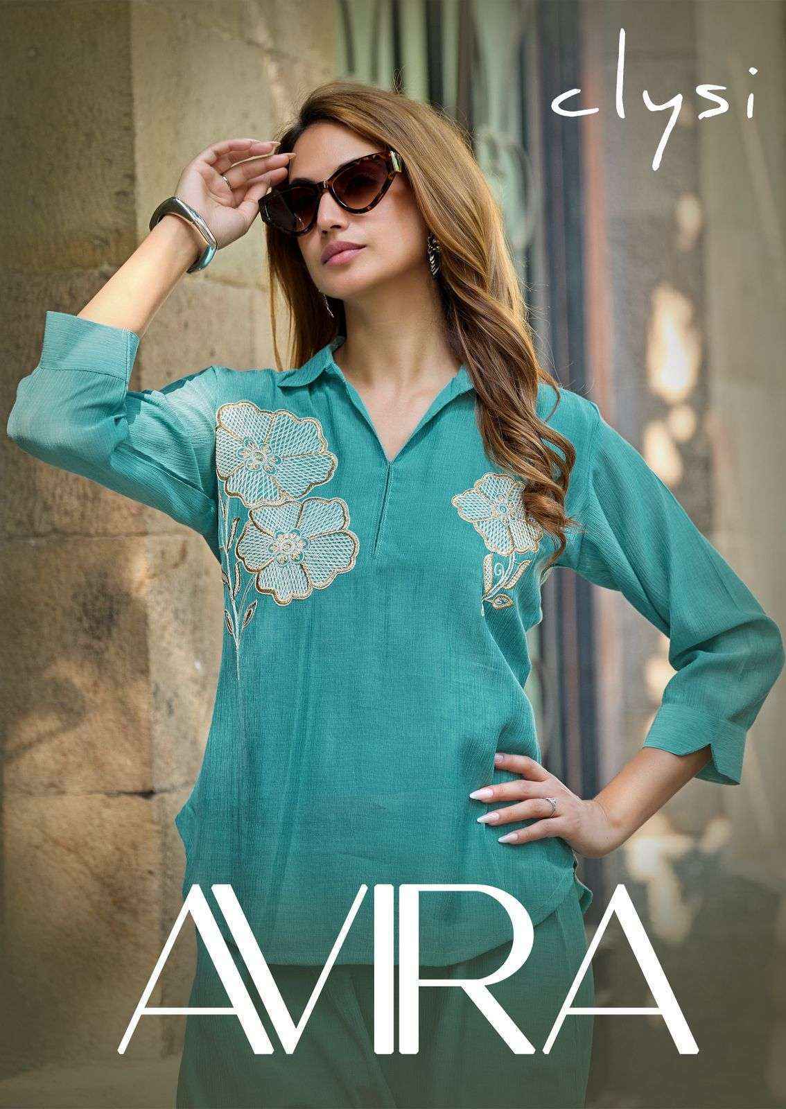 Clysi Avira Viscose Top With Bottom co ord set Wholesale Price ( 6 pcs Catalogue )