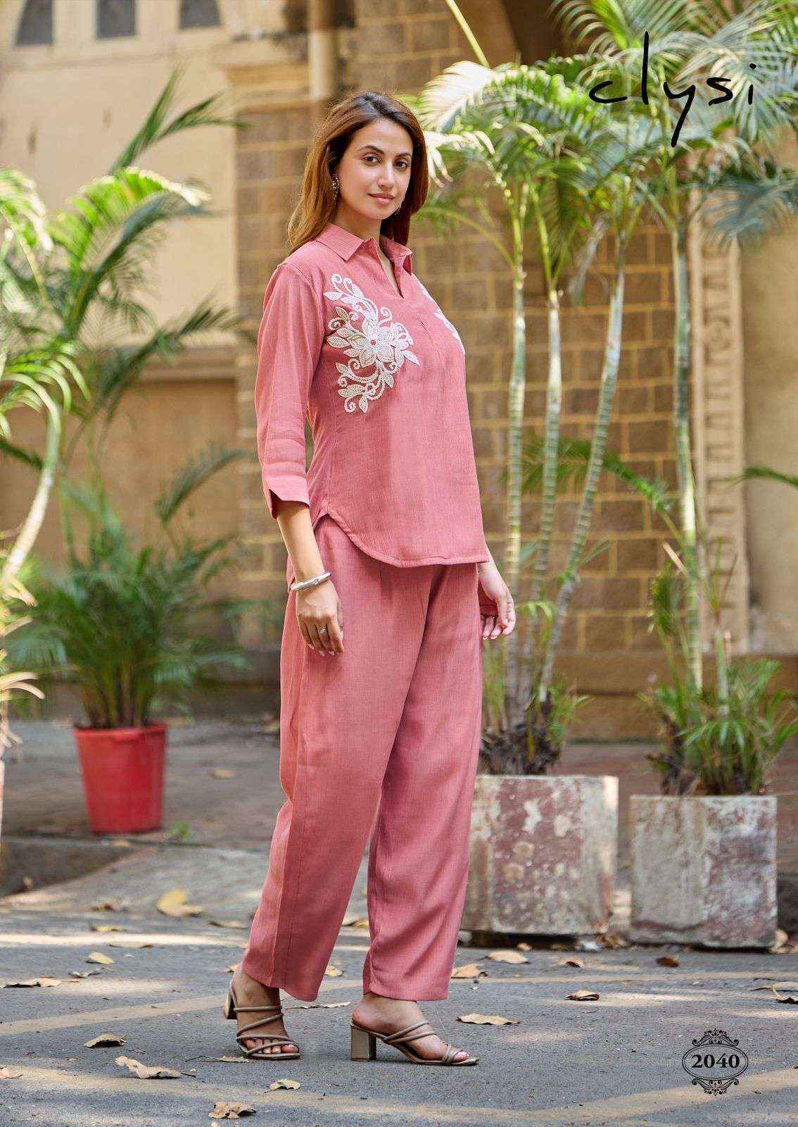 Clysi Avira Viscose Top With Bottom co ord set Wholesale Price ( 6 pcs Catalogue )