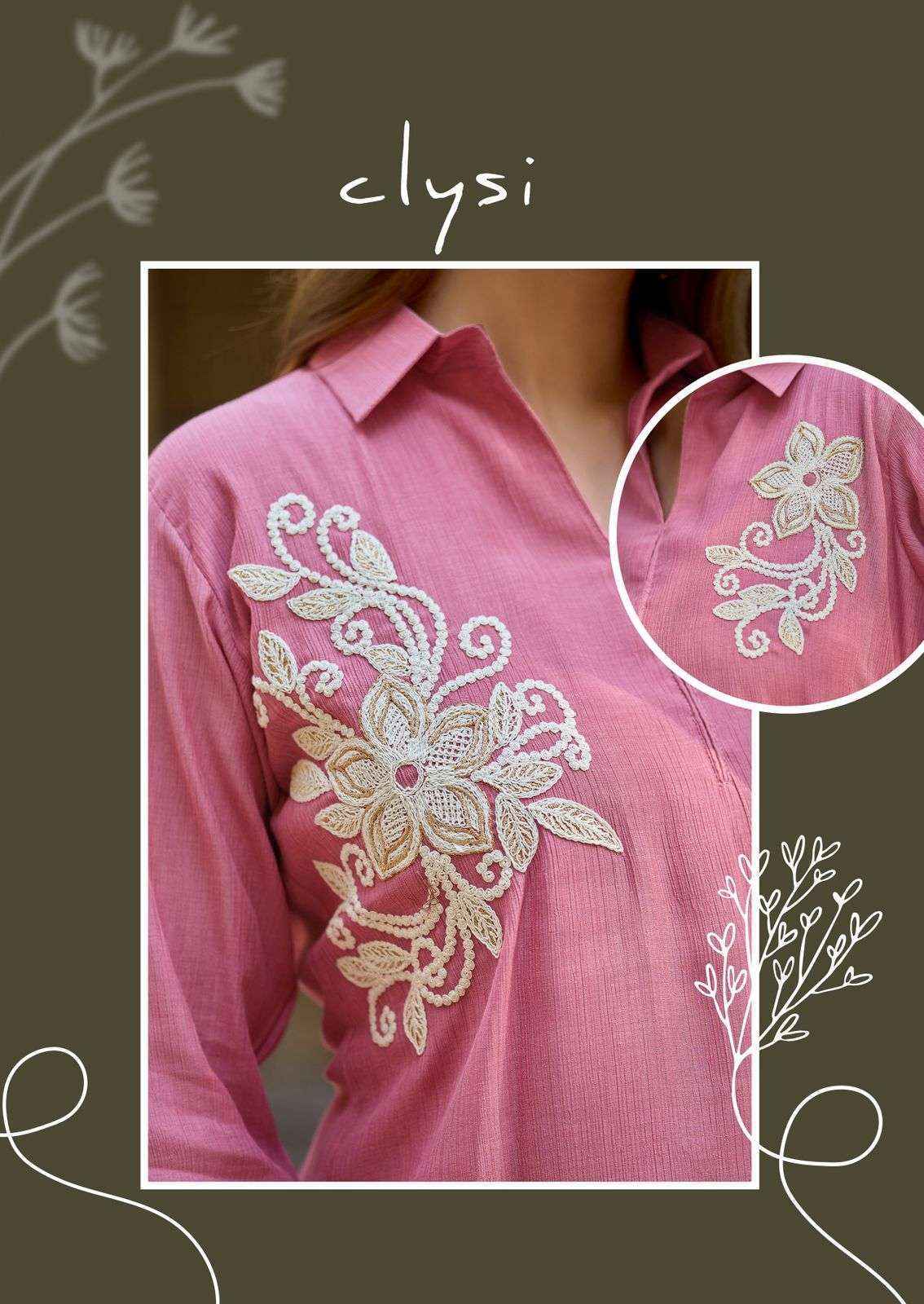 Clysi Avira Viscose Top With Bottom co ord set Wholesale Price ( 6 pcs Catalogue )