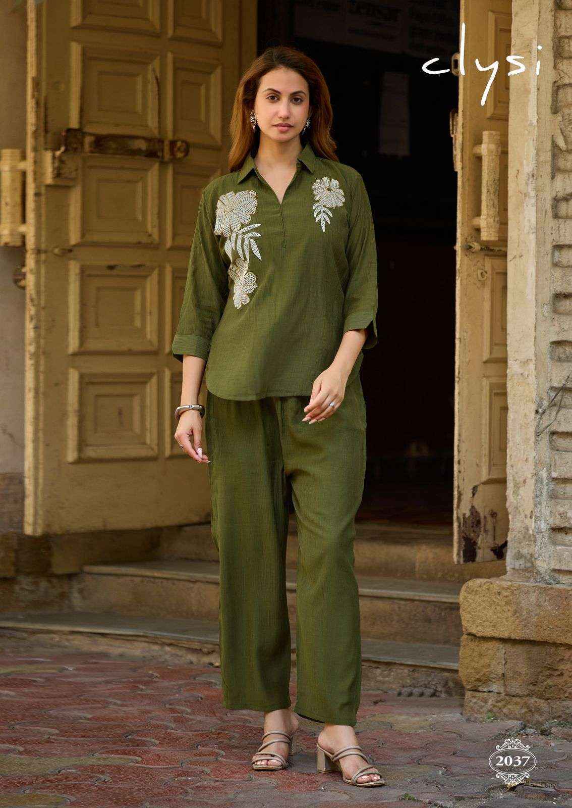 Clysi Avira Viscose Top With Bottom co ord set Wholesale Price ( 6 pcs Catalogue )