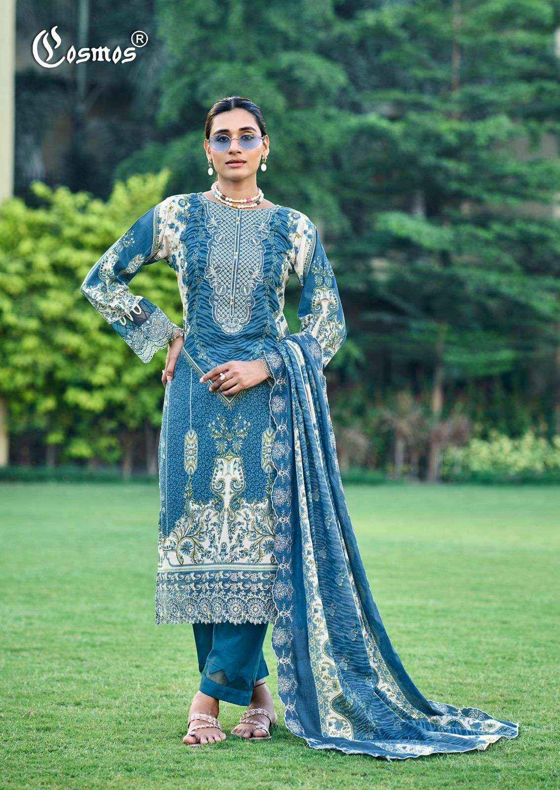 Cosmos Aabyaan Lawn Vol 2 Pakistani Cotton Dress Material Wholesale Collection ( 6 Pcs Catalog )
