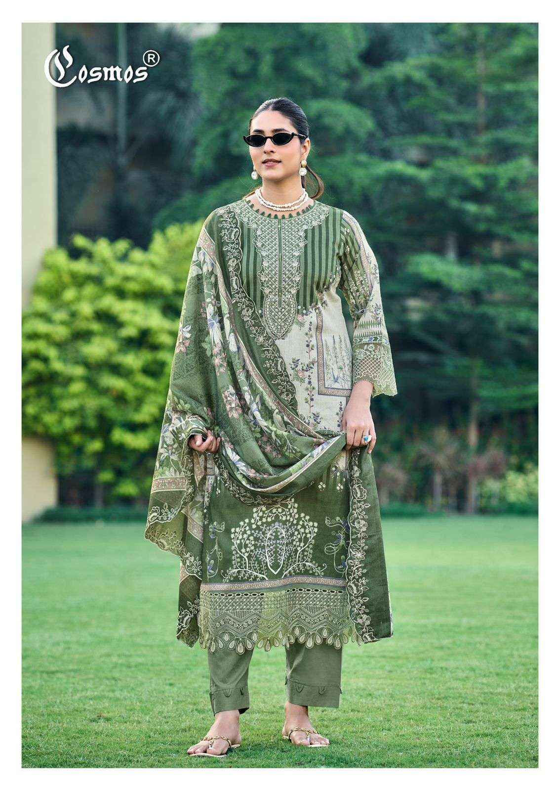 Cosmos Aabyaan Lawn Vol 2 Pakistani Cotton Dress Material Wholesale Collection ( 6 Pcs Catalog )