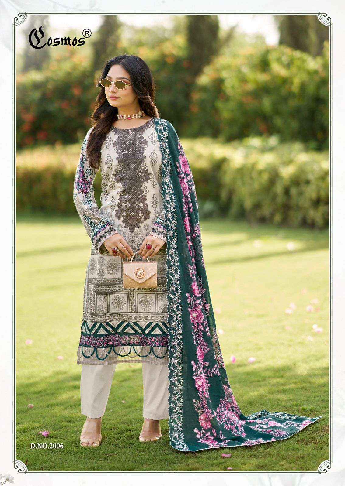 Cosmos Needle Impressions Vol 2 Lawn Cotton Dress Material Wholesale Price ( 8 Pcs Catalogue )