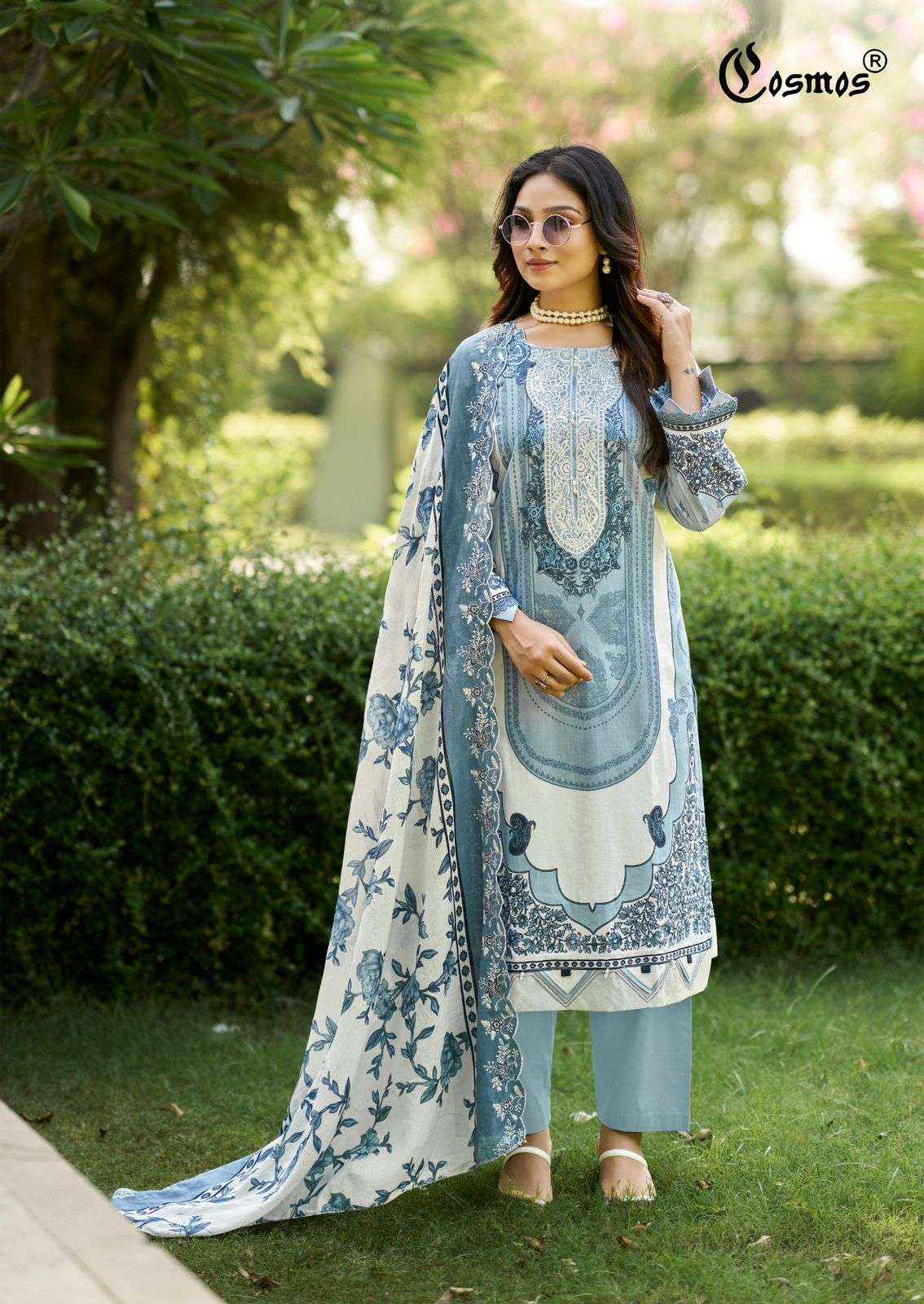Cosmos Needle Impressions Vol 2 Lawn Cotton Dress Material Wholesale Price ( 8 Pcs Catalogue )