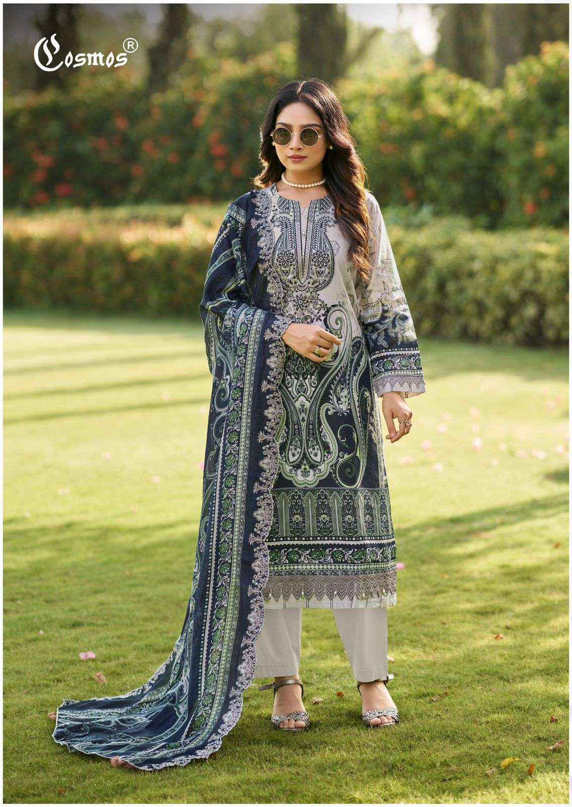 Cosmos Needle Impressions Vol 2 Lawn Cotton Dress Material Wholesale Price ( 8 Pcs Catalogue )