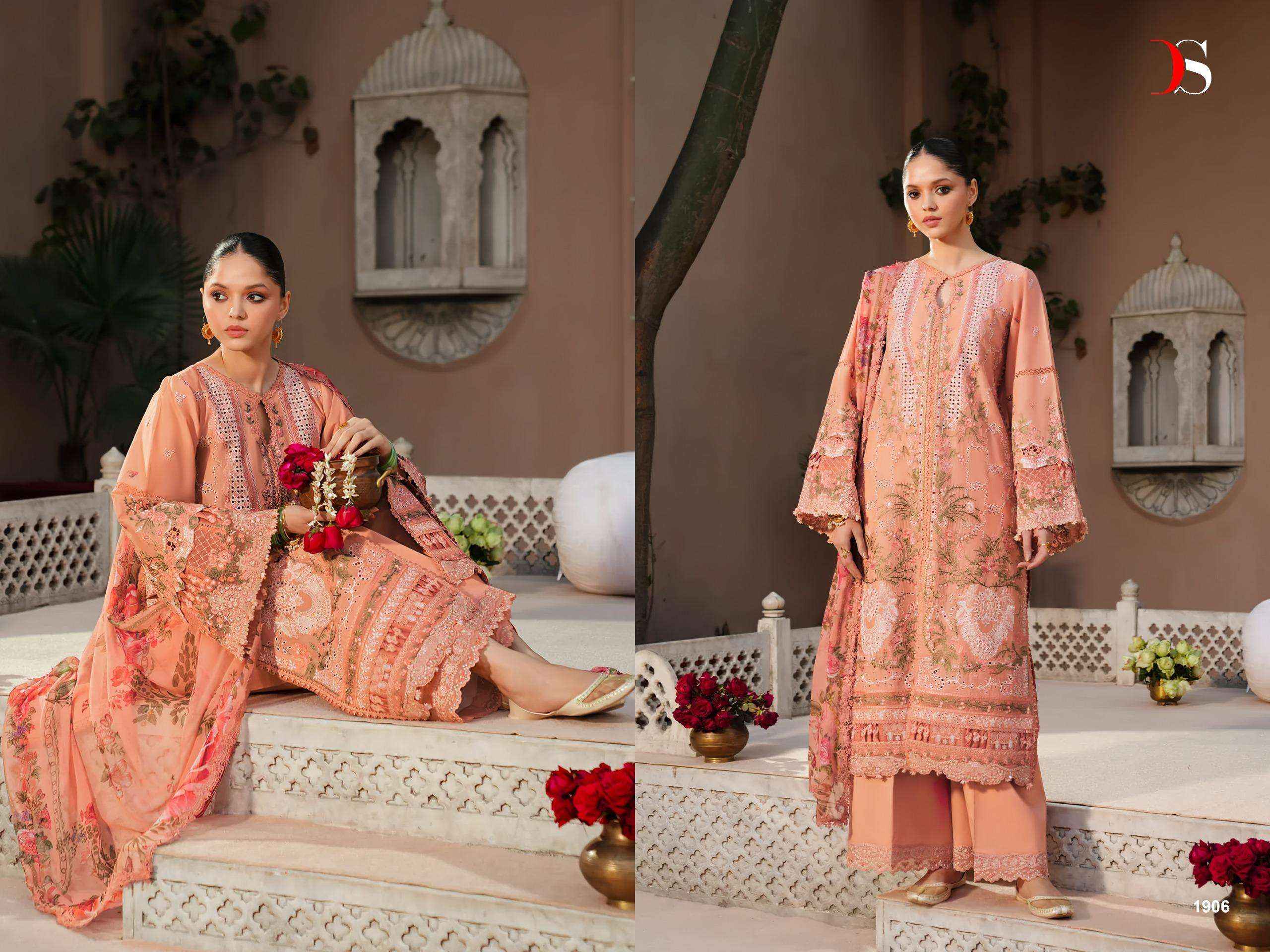 DEEPSY ELAF PREMIUM LUXURY LAWN COLLECTION VOL 4 COTTON PAKISTANI SUITS ( 6 PCS CATALOGUE )