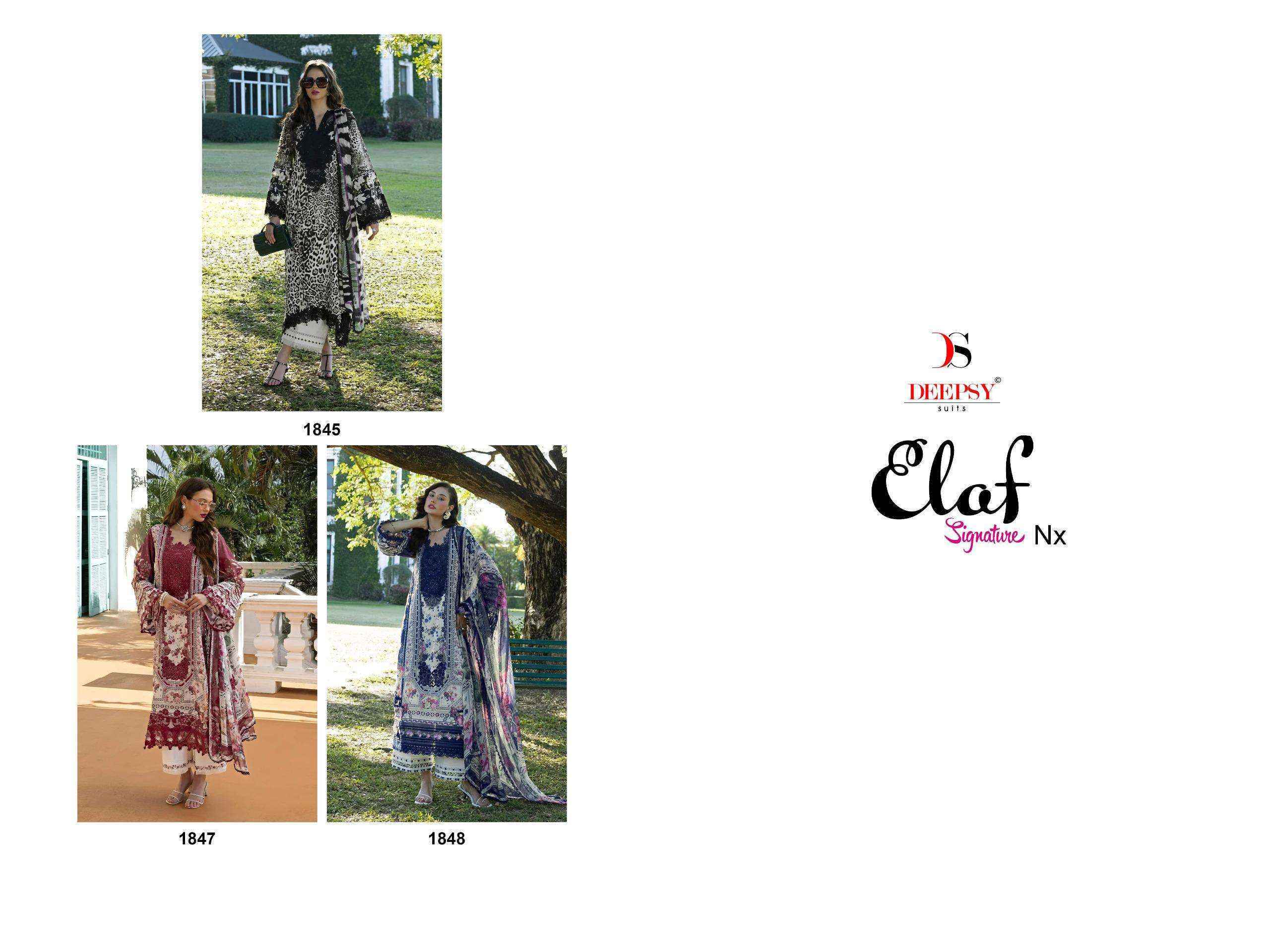 Deepsy Elaf Signature Nx Cotton Wholesale Pakistani Dress Material ( 3 pcs Catalogue )