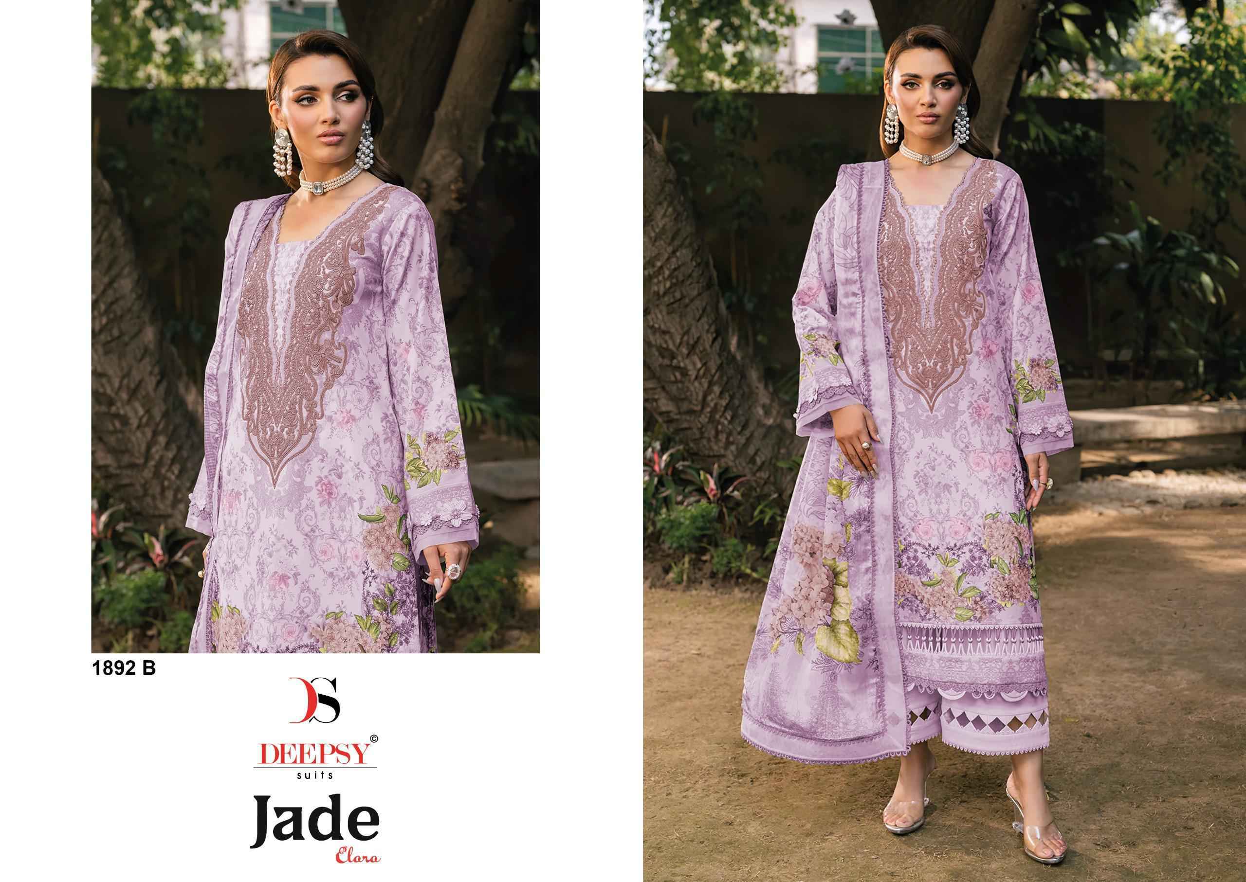 Deepsy Jade Elara D no 1892 Cotton Wholesale Dress Material ( 4 pcs Catalogue )