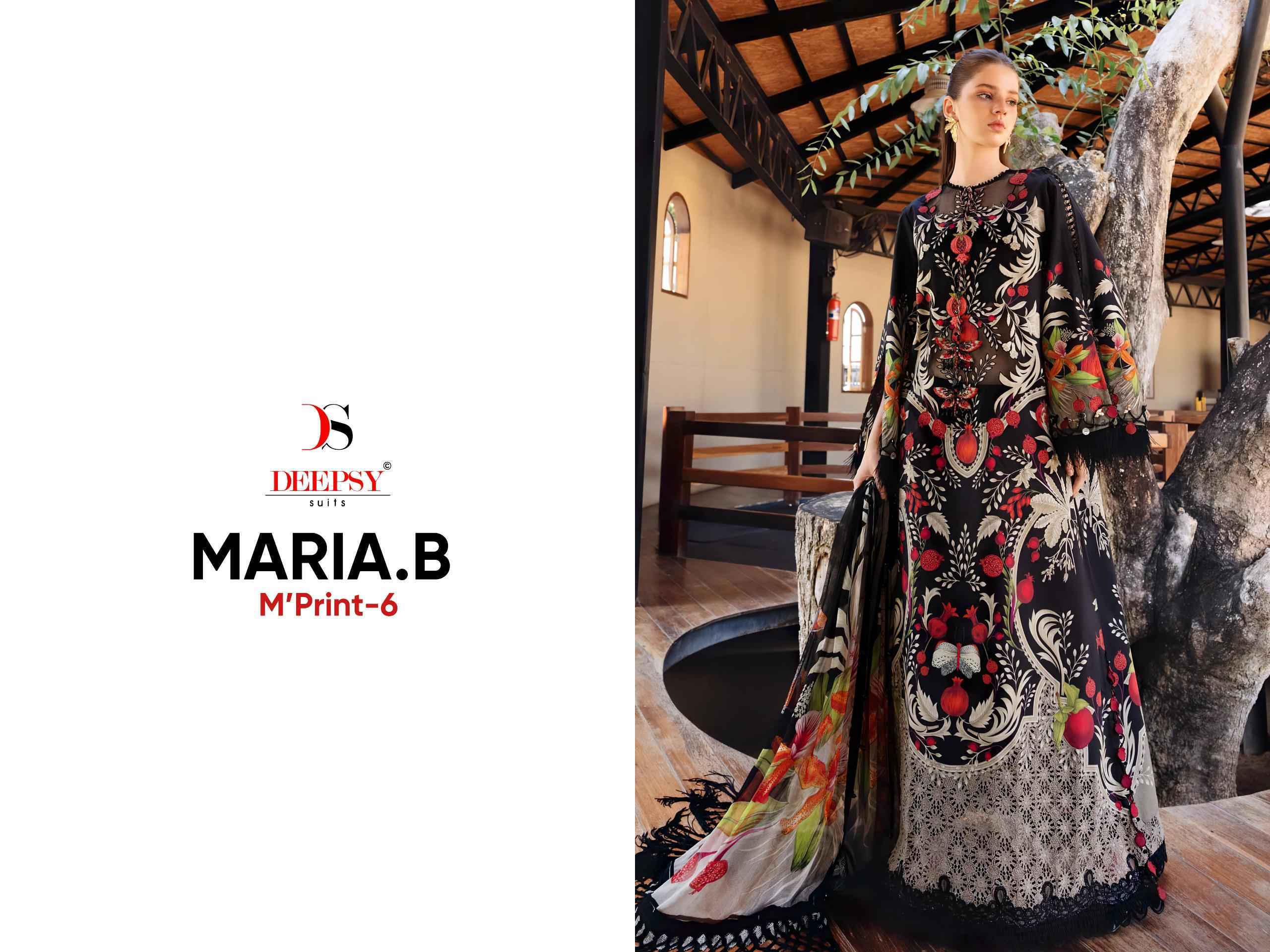 Deepsy Maria B Mprint Vol 6 Cotton Wholesale Dress Material Surat Wholesaler ( 8 pcs Catalogue )
