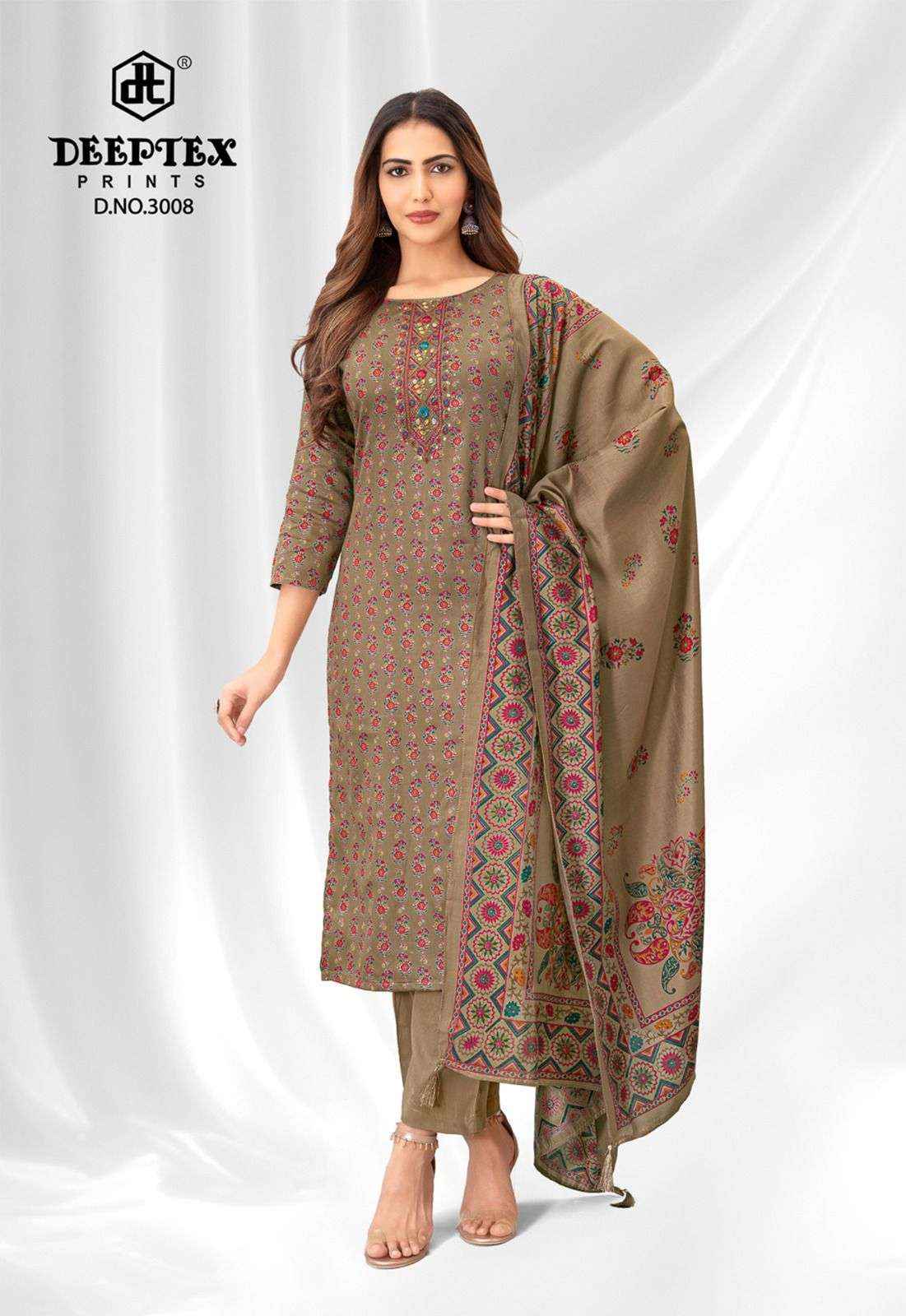 Deeptex Prints Mausami Vol 3 Jam Satin Dress Material Surat Wholesale Textile Market ( 8 Pcs Catalogue )