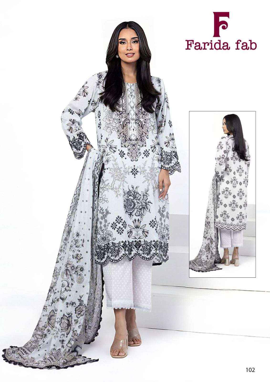 FARIDA FAB BIN SAEED COTTON DIGITAL PRINTS SALWAR SUIT WHOLESALE PRICE ( 6 PCS CATALOGUE )