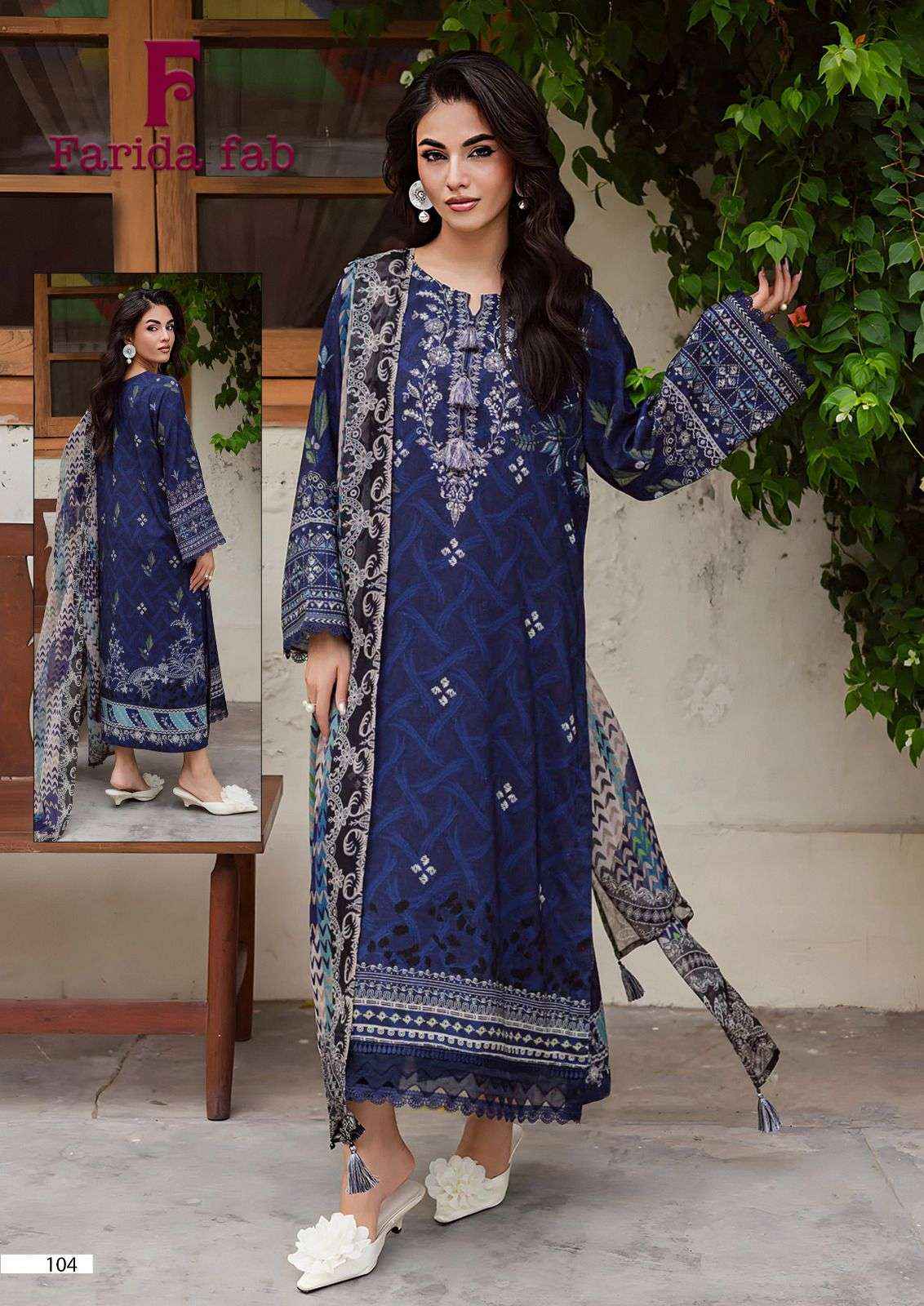 FARIDA FAB BIN SAEED COTTON DIGITAL PRINTS SALWAR SUIT WHOLESALE PRICE ( 6 PCS CATALOGUE )