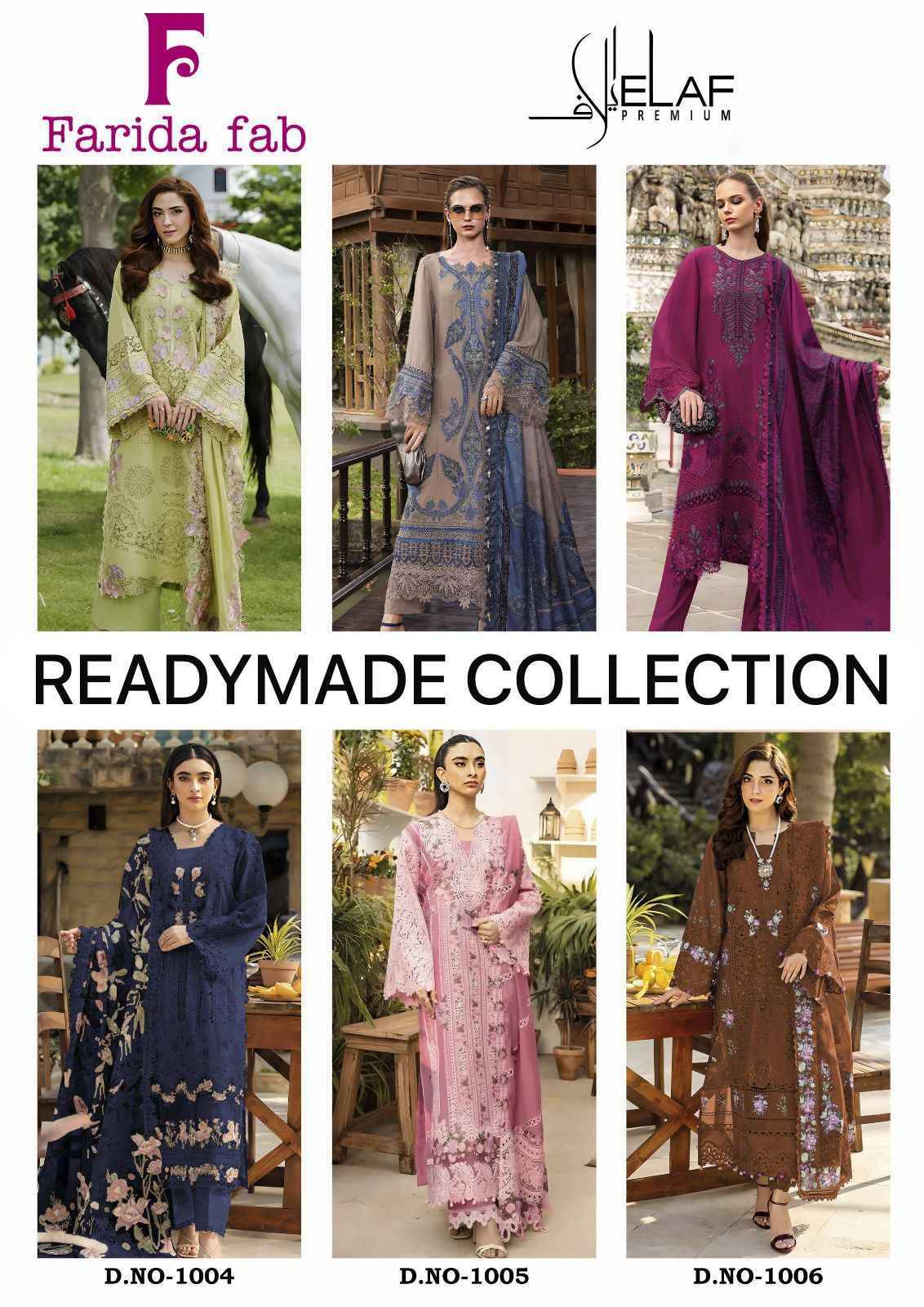 Farida Fab Elaf Premium Readymade Cotton Dress Collection ( 6 Pcs Catalog )