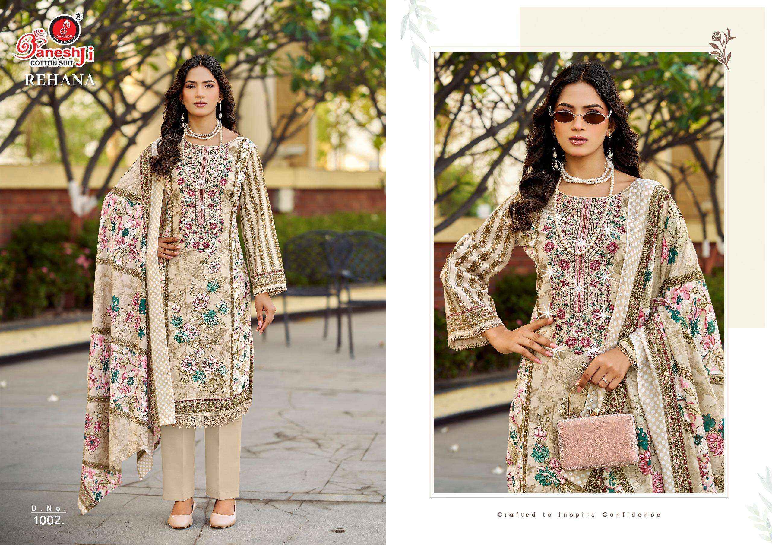 Ganesh ji Rehana Vol 1 Cotton Wholesale Suits 8 pcs Catalogue
