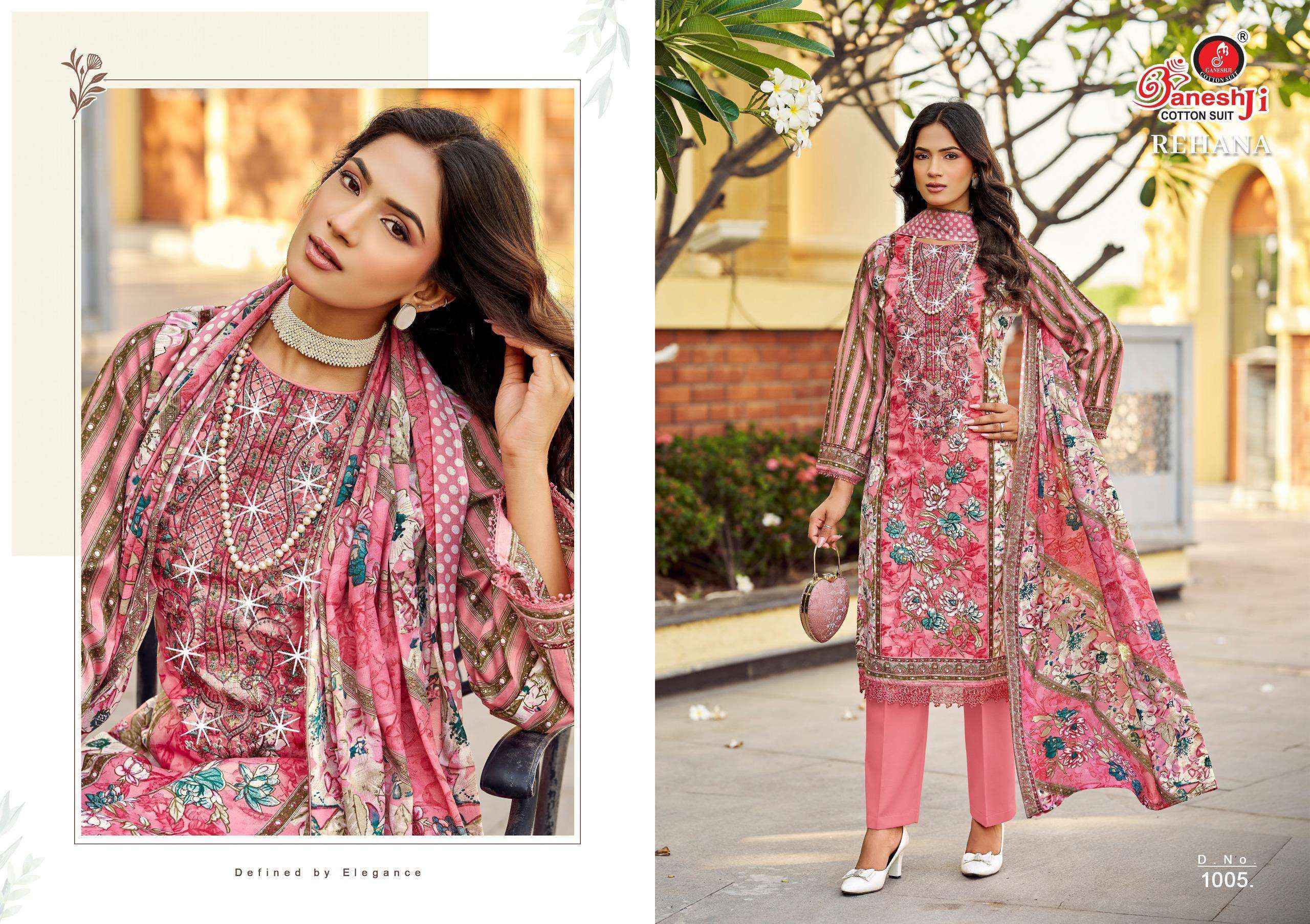 Ganesh ji Rehana Vol 1 Cotton Wholesale Suits 8 pcs Catalogue