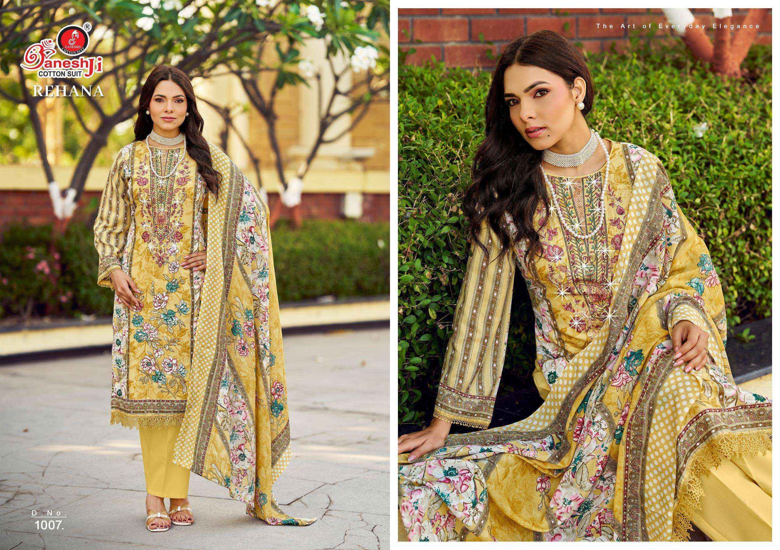Ganesh ji Rehana Vol 1 Cotton Wholesale Suits 8 pcs Catalogue