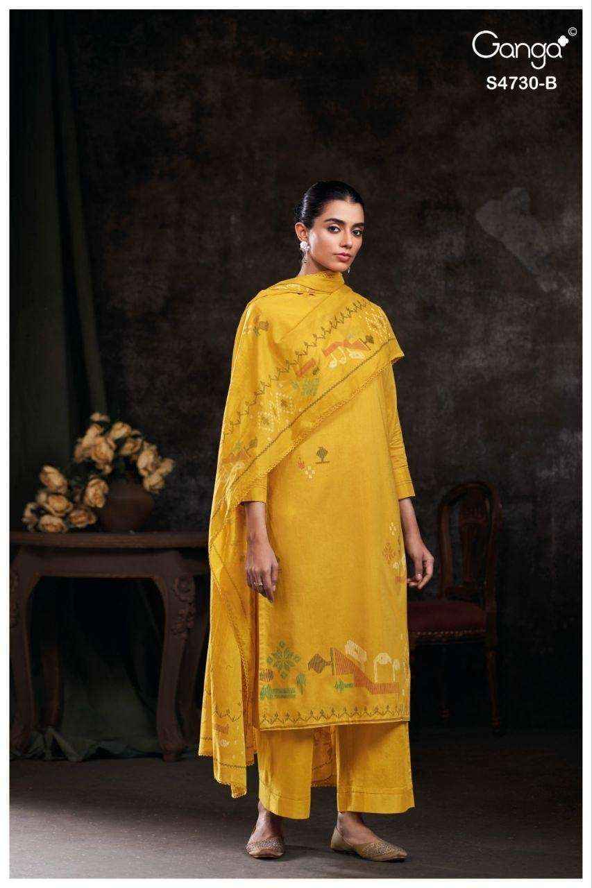 Ganga Fashion Nayvya 4730 Premium Cotton Ladies Dress Collection ( 4 Pcs Catalog )