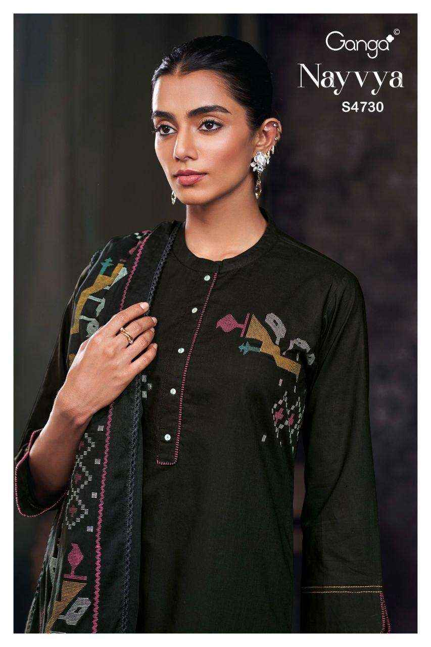 Ganga Fashion Nayvya 4730 Premium Cotton Ladies Dress Collection ( 4 Pcs Catalog )