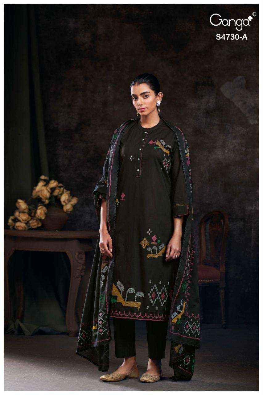 Ganga Fashion Nayvya 4730 Premium Cotton Ladies Dress Collection ( 4 Pcs Catalog )