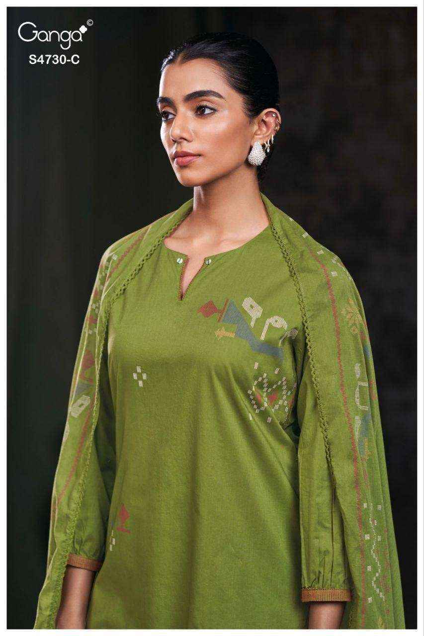 Ganga Fashion Nayvya 4730 Premium Cotton Ladies Dress Collection ( 4 Pcs Catalog )