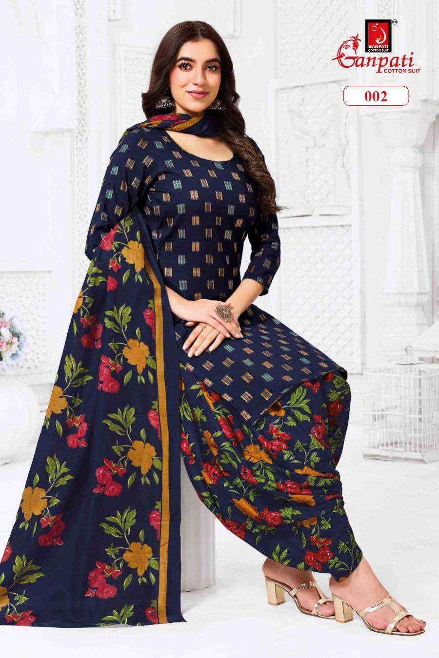 Ganpati Kaju Katli Vol 1 Readymade Cotton Patiyala Dress Collection ( 6 Pcs Catalog )