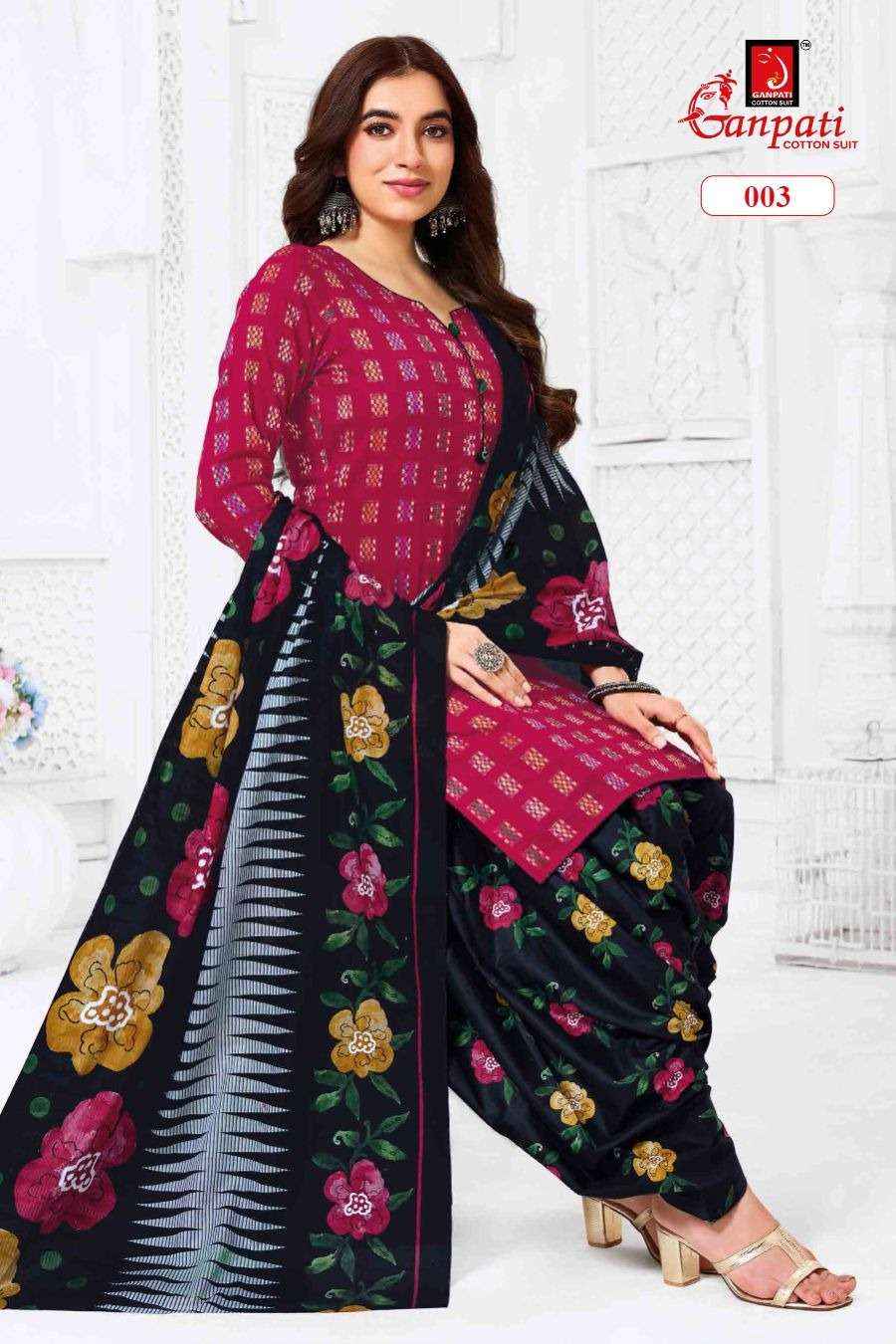Ganpati Kaju Katli Vol 1 Readymade Cotton Patiyala Dress Collection ( 6 Pcs Catalog )