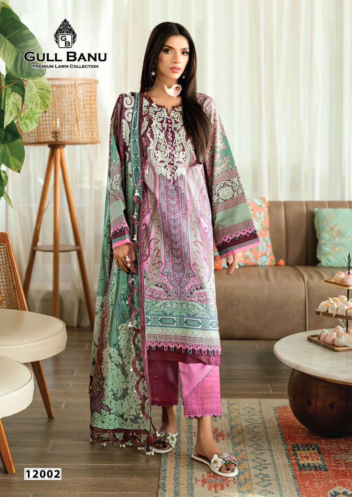 Gull Aahmed Gull Banu Vol 12 Cambric Cotton Wholesale Pakistani Suits  ( 6 pcs Catalogue )