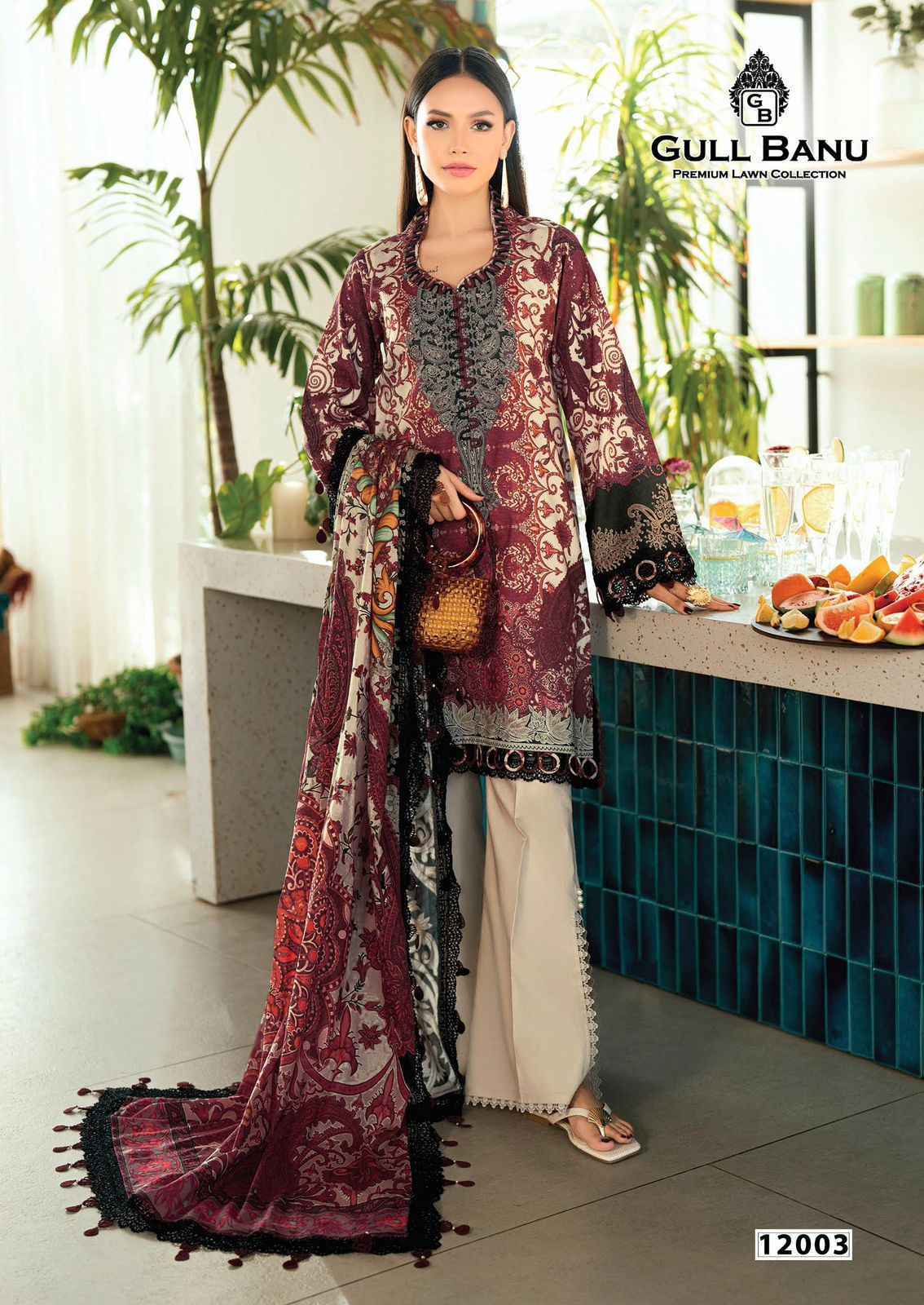 Gull Aahmed Gull Banu Vol 12 Cambric Cotton Wholesale Pakistani Suits  ( 6 pcs Catalogue )