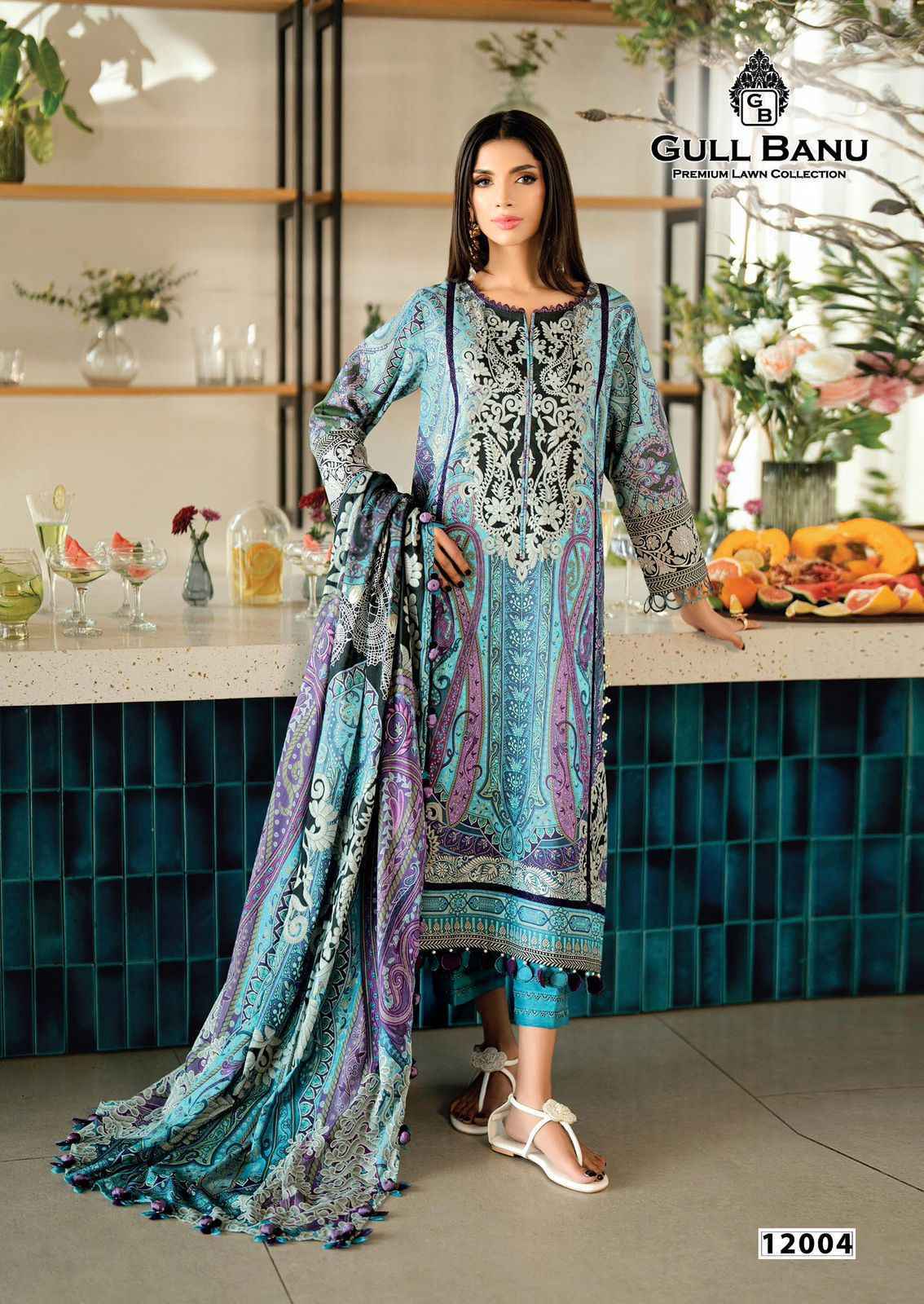 Gull Aahmed Gull Banu Vol 12 Cambric Cotton Wholesale Pakistani Suits  ( 6 pcs Catalogue )