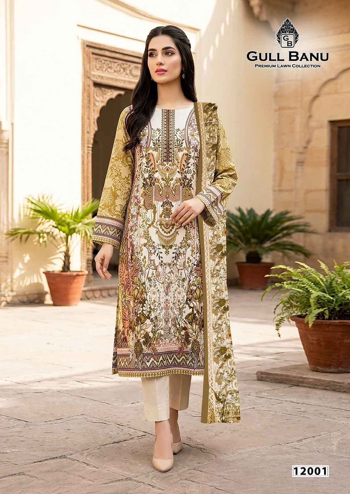 Gull Aahmed Gull Banu Vol 12 Cambric Cotton Wholesale Pakistani Suits  ( 6 pcs Catalogue )